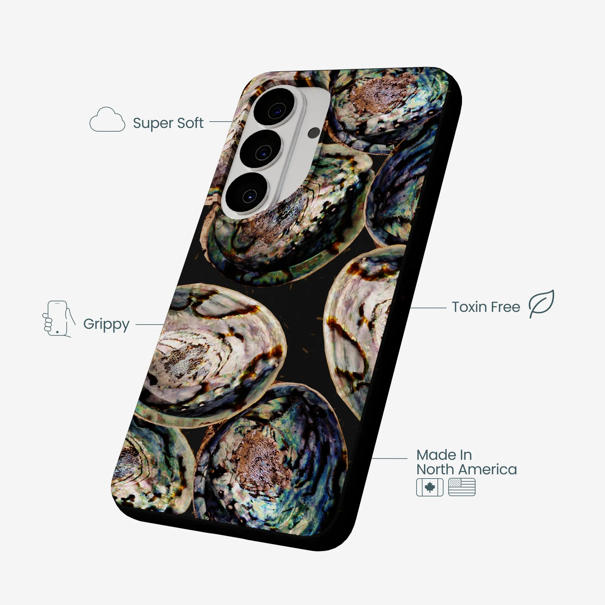 Black Abalone Shells Samsung Galaxy S26 Case - Image 4