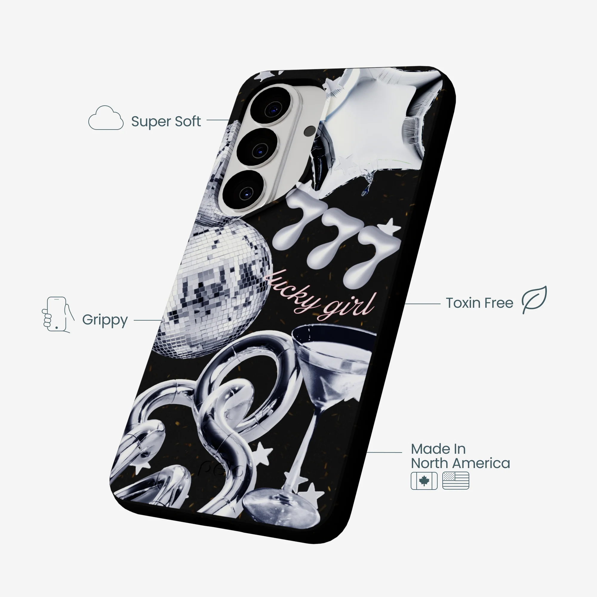 Black Cosmic Luck Samsung Galaxy S26 Case - Image 4