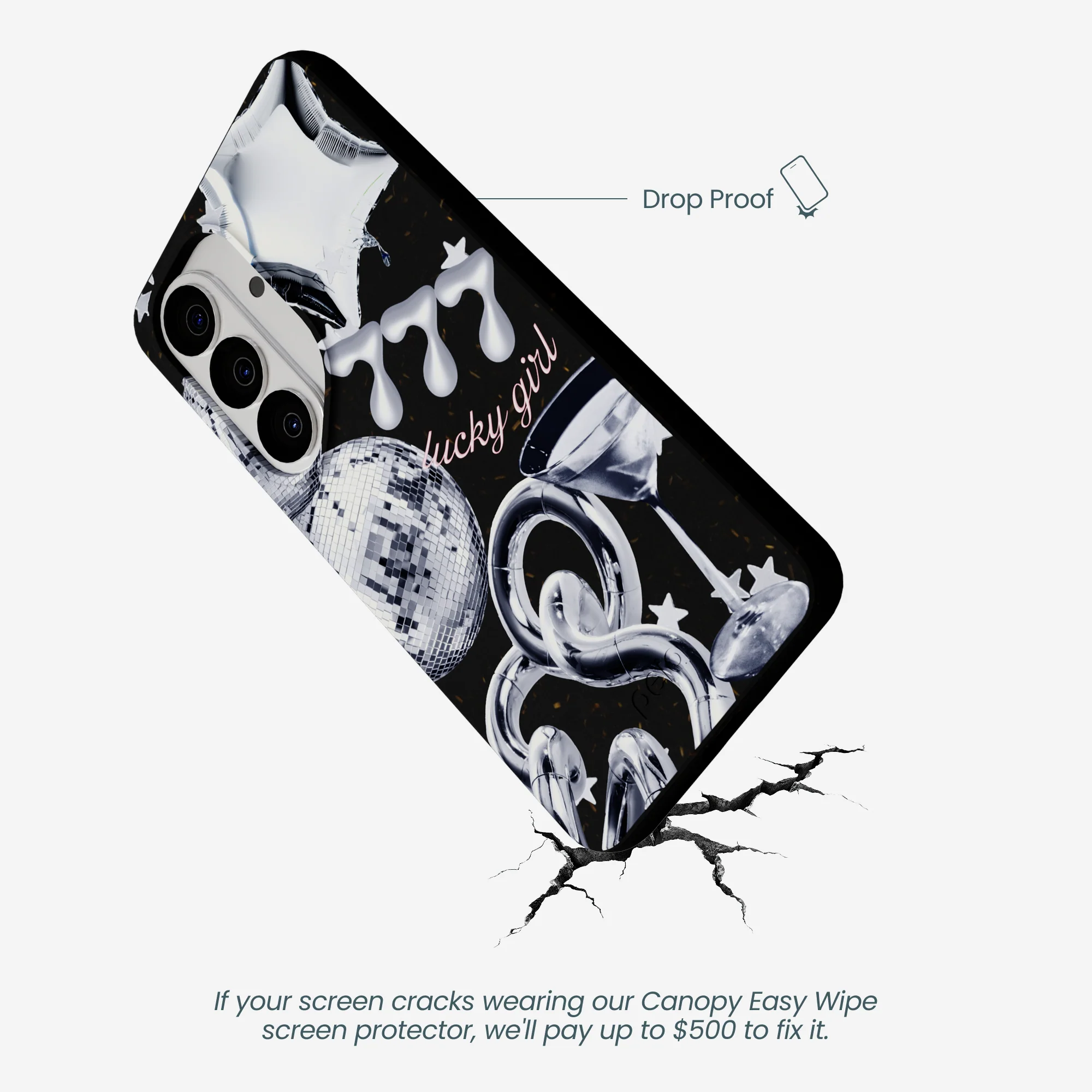 Black Cosmic Luck Samsung Galaxy S26 Case - Image 5