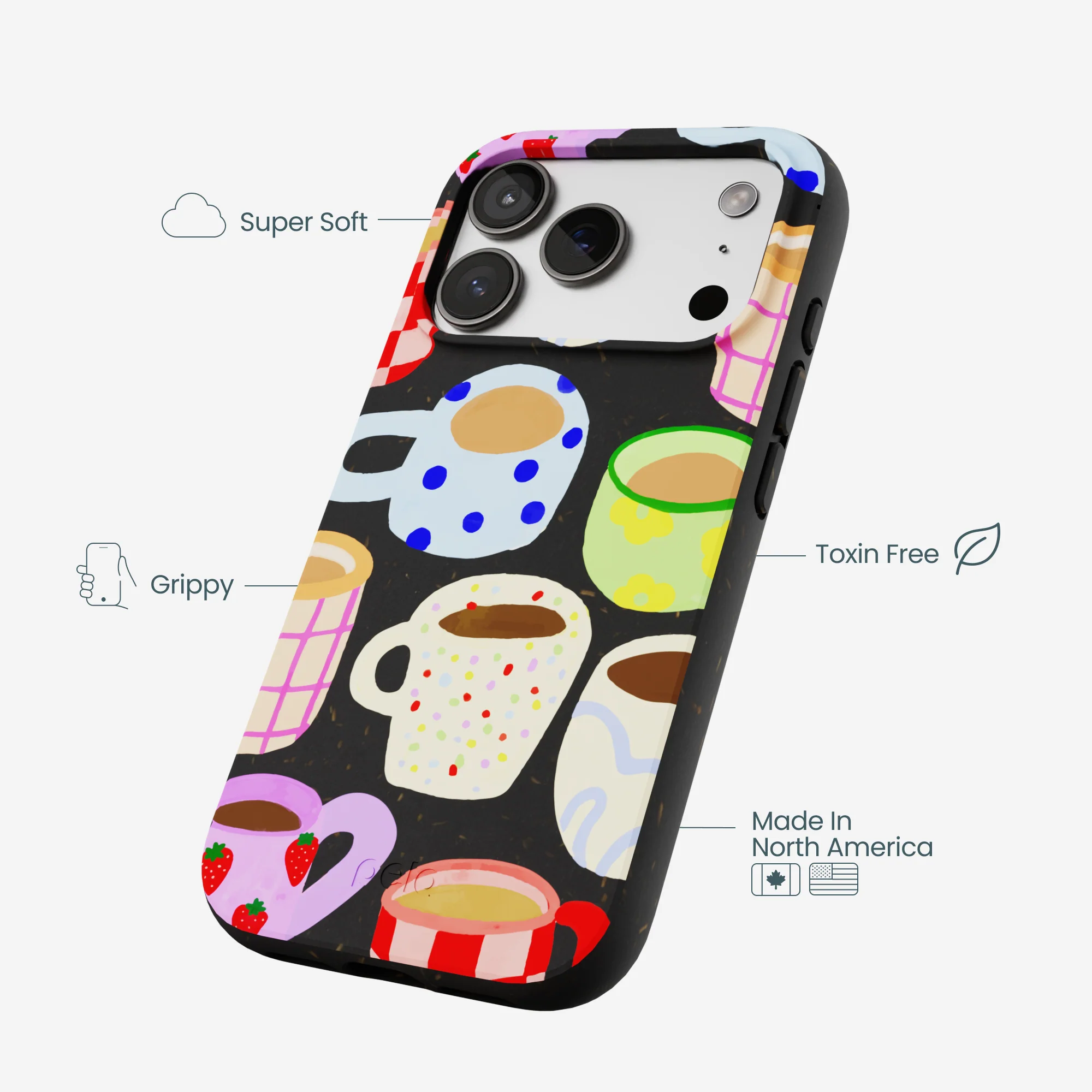 Black Cup of Joy iPhone 17 Pro Case - Image 3