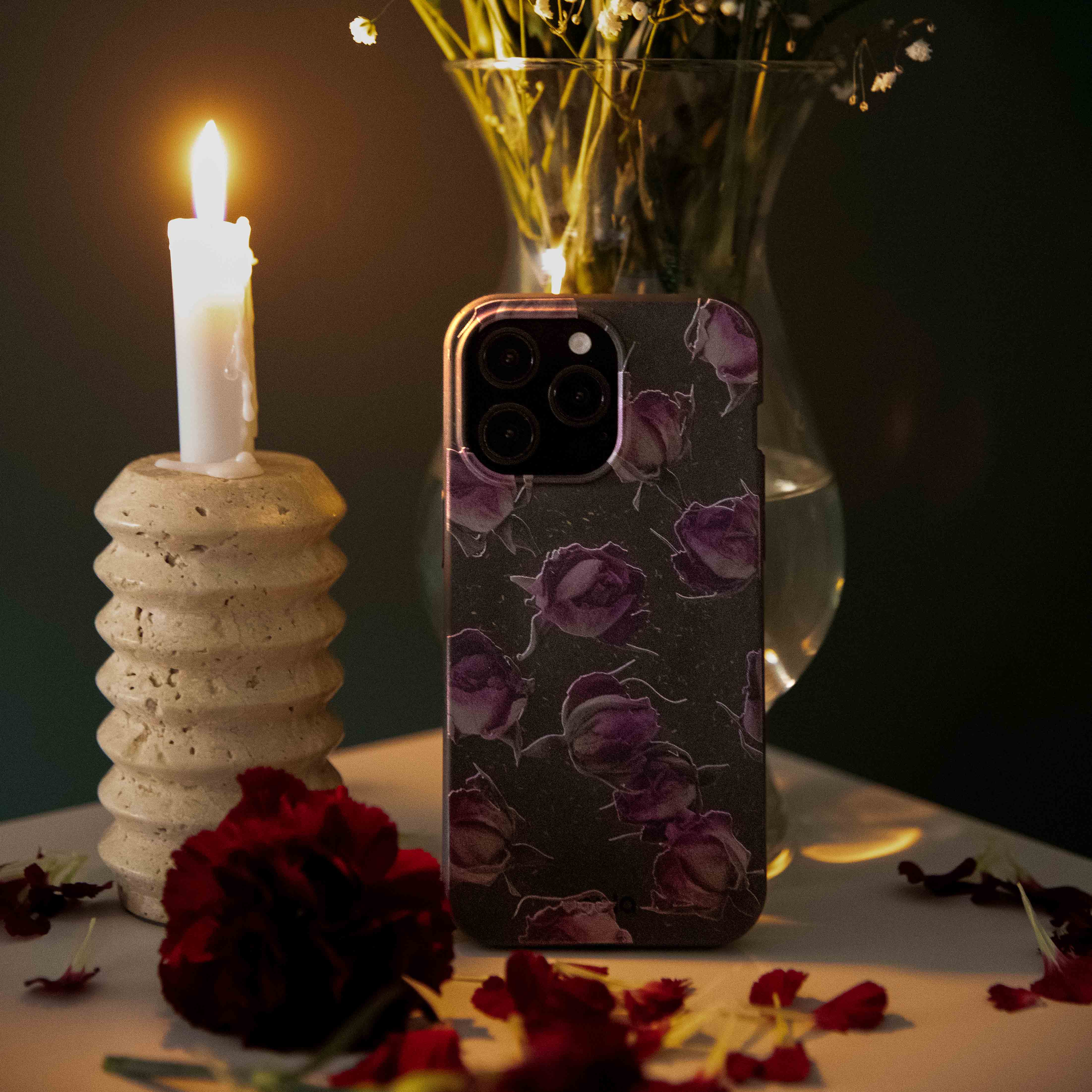 Black Dried Rosebuds iPhone XR Case - Image 2