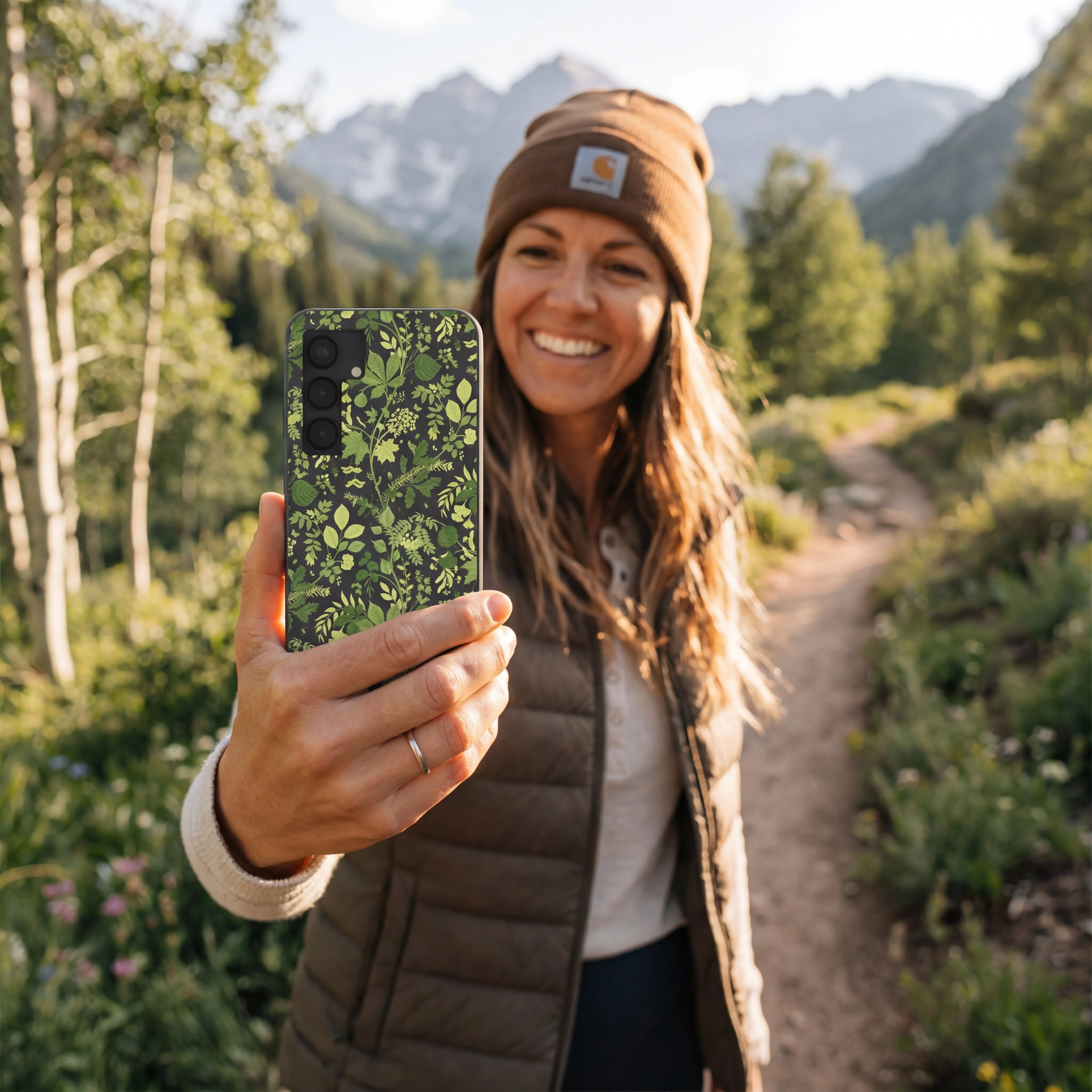 Black Evergreen Samsung Galaxy S25+(Plus) Case - Image 2