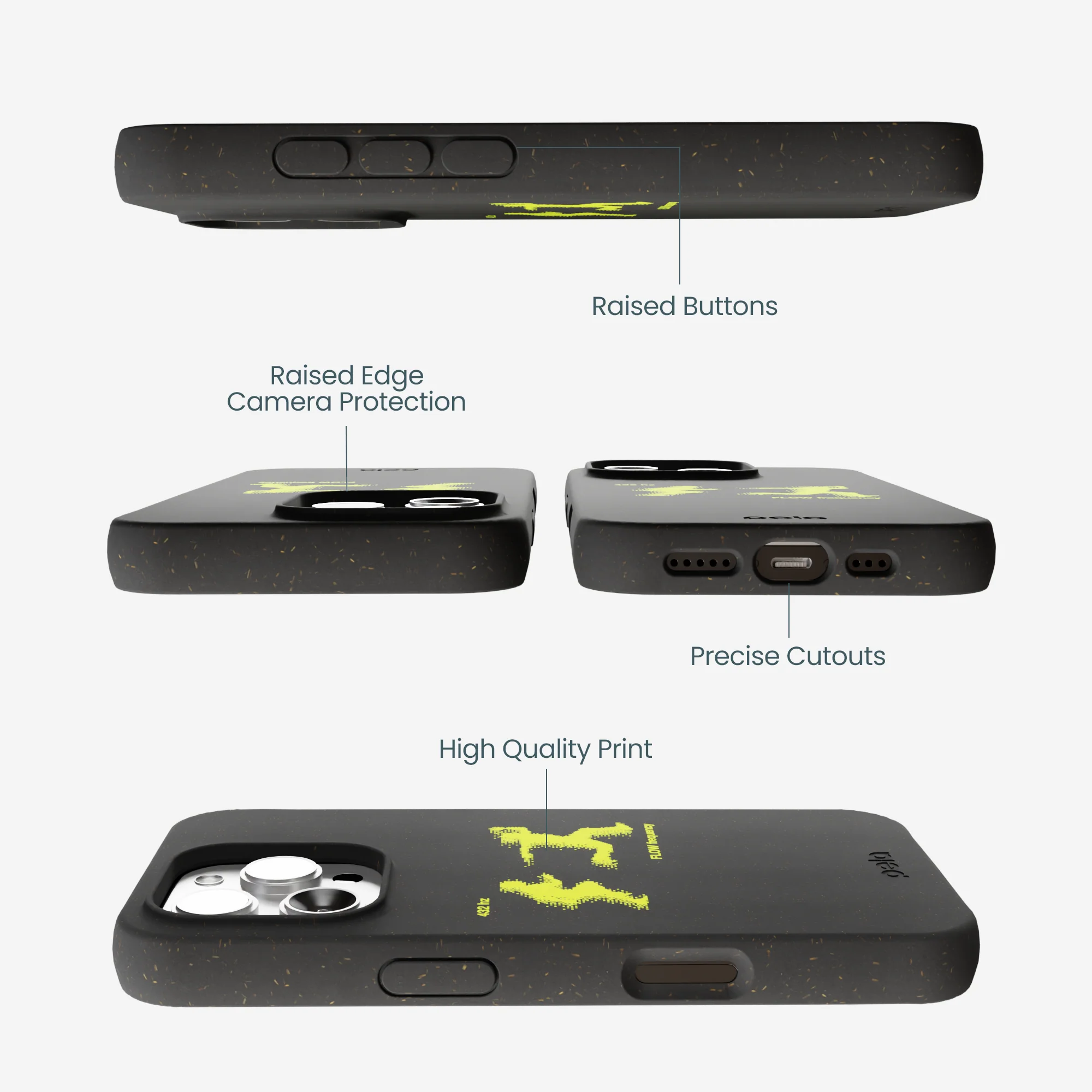 Black Flow Frequency iPhone 16 Pro Max Case - Image 3