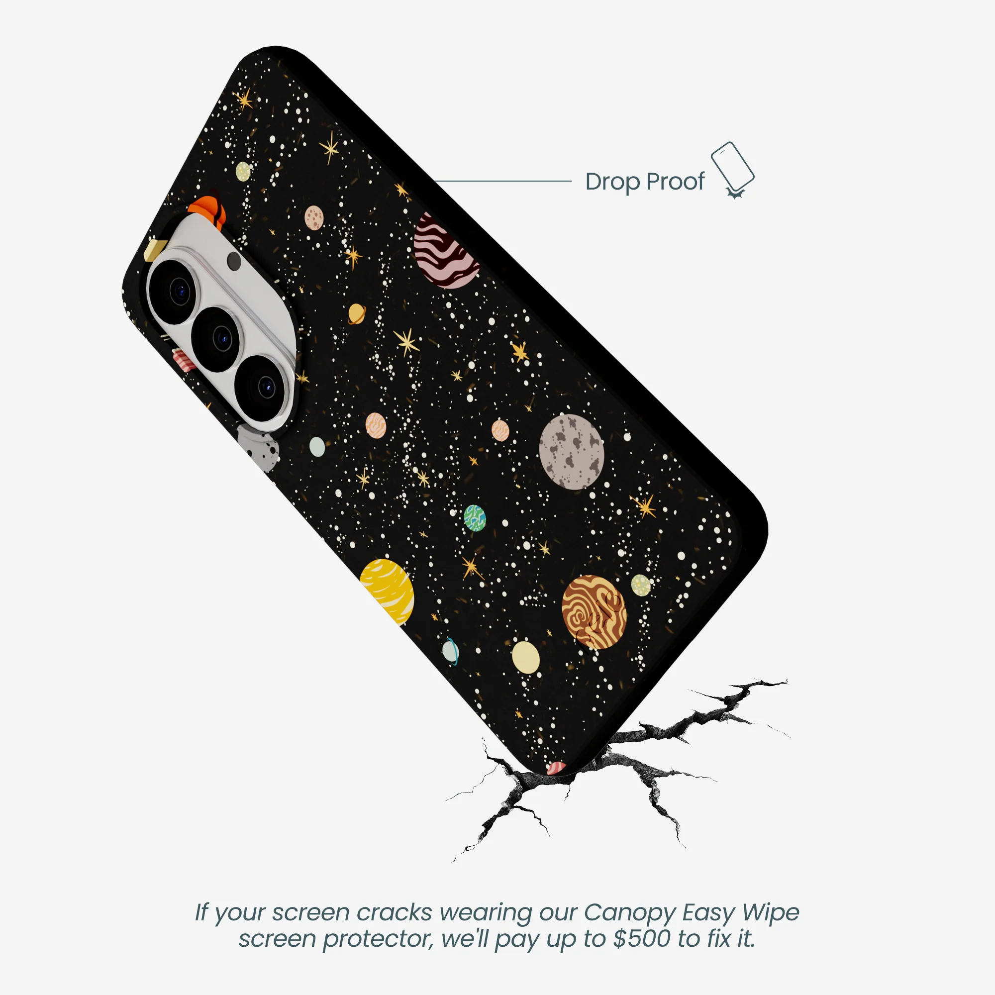 Black Galactic Glow Samsung Galaxy S26 Case - Image 4