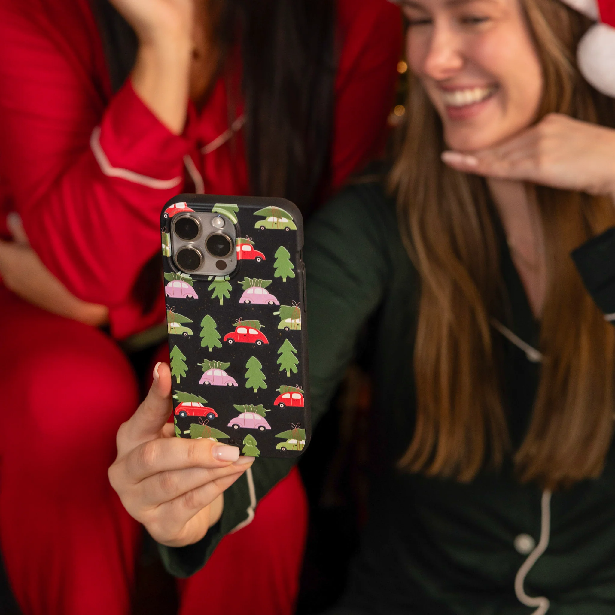 Black Holiday Caravan iPhone 15 Plus Case - Image 5