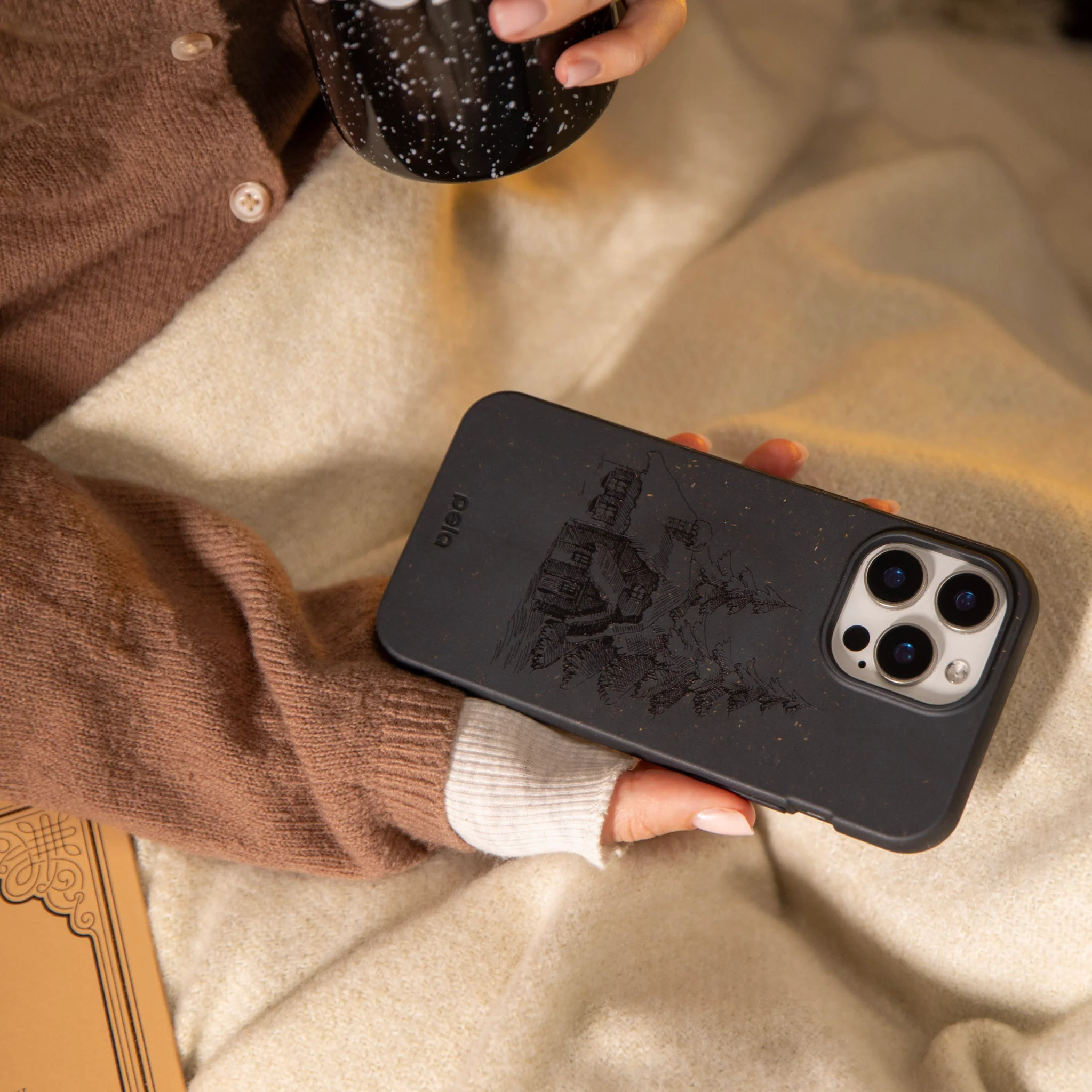 Black Lone Cabin iPhone 12 Mini Case - Image 5