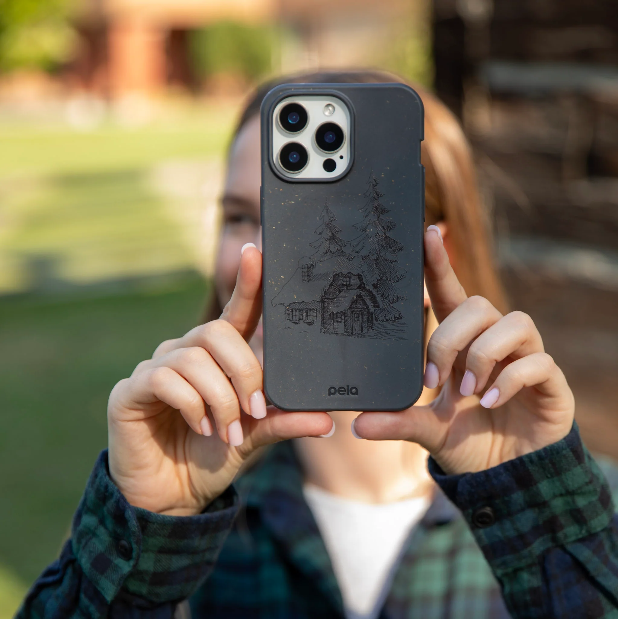 Black Lone Cabin Samsung Galaxy S22 Case - Image 2