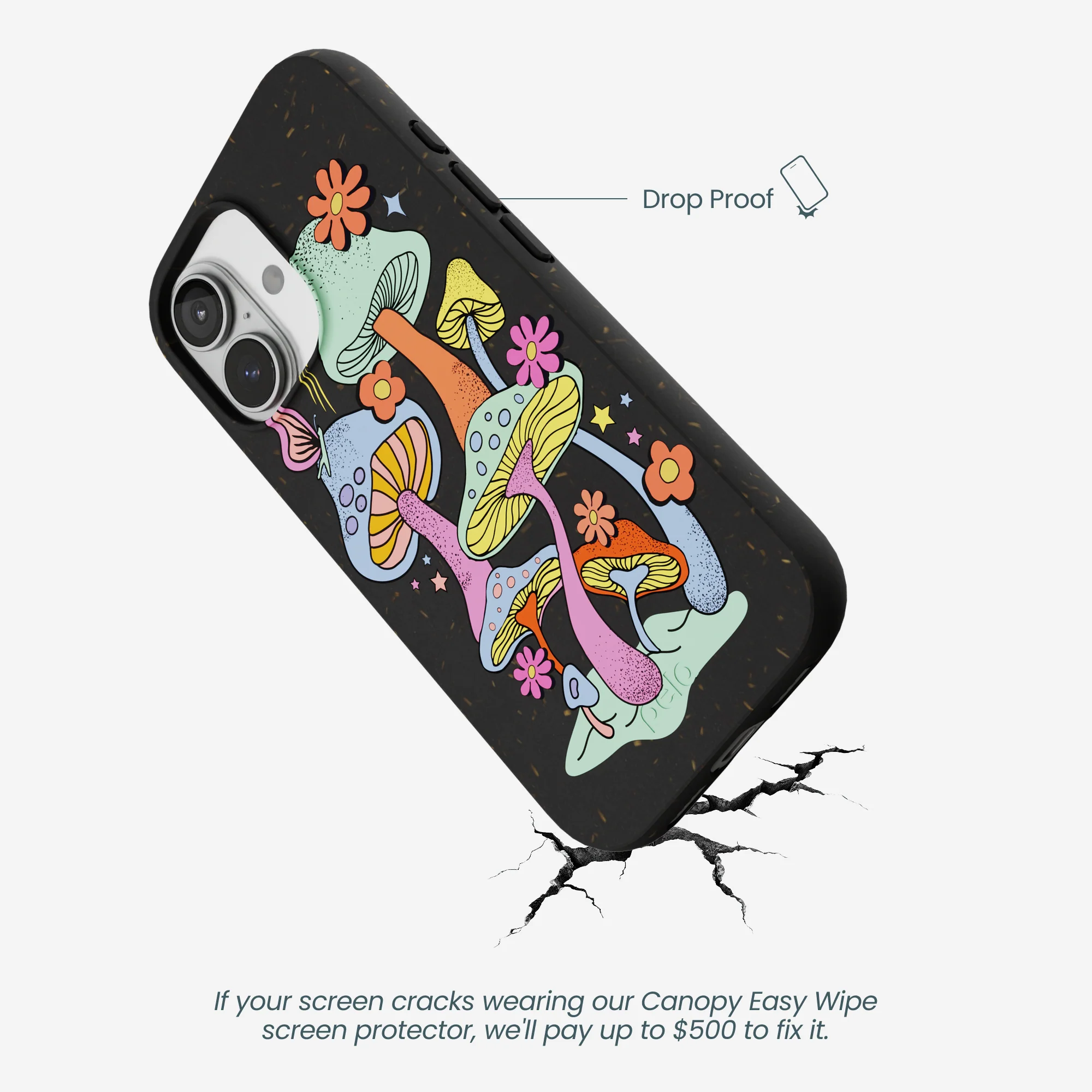 Black Magical Forest iPhone 17 Case - Image 5