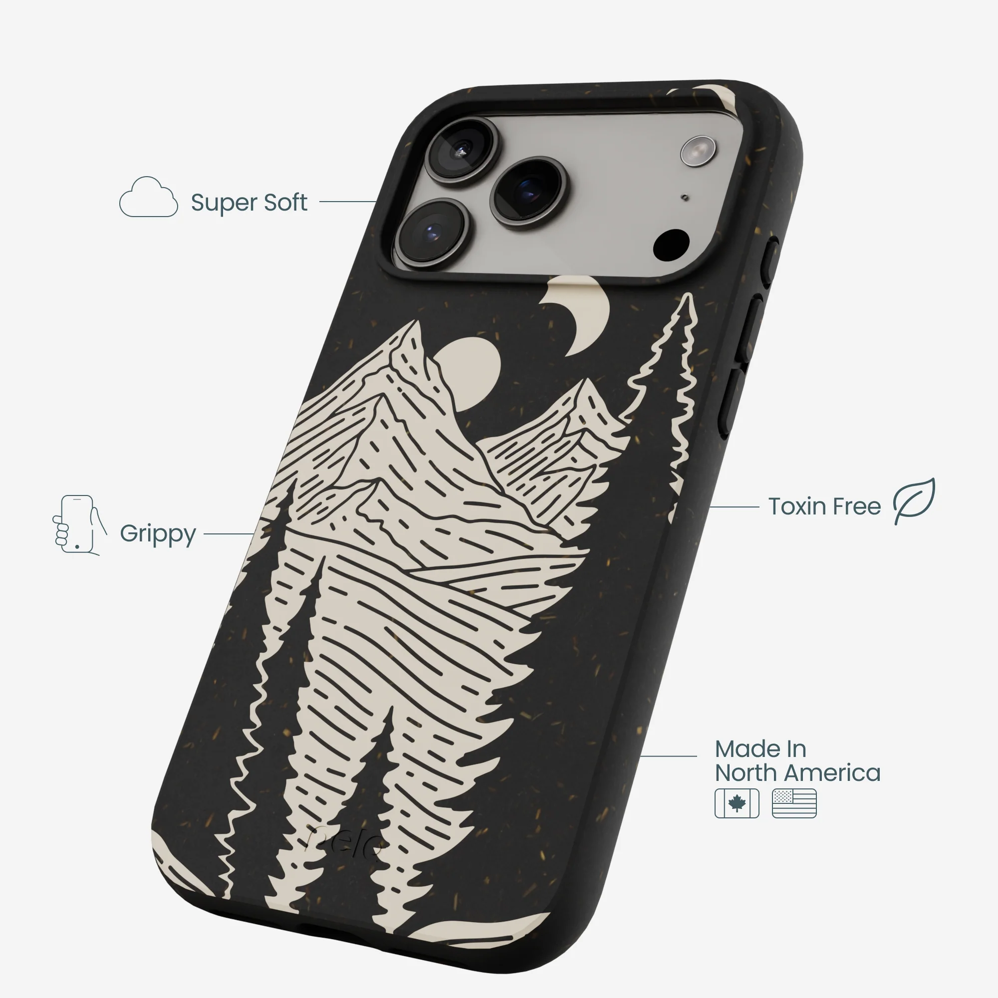 Black Moonlight Peaks iPhone 17 Pro Max Case - Image 4
