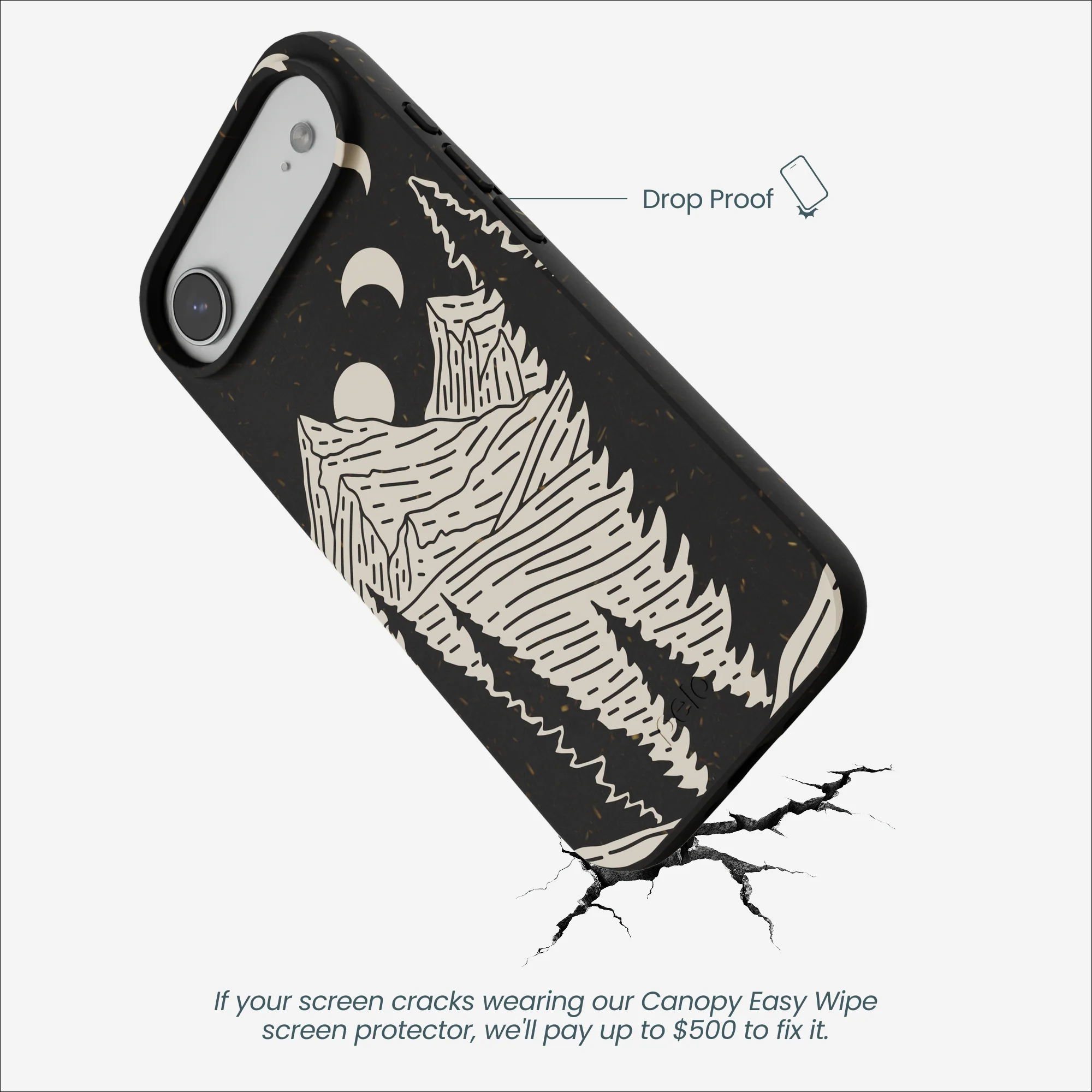 Black Moonlight Peaks iPhone Air Case - Image 5