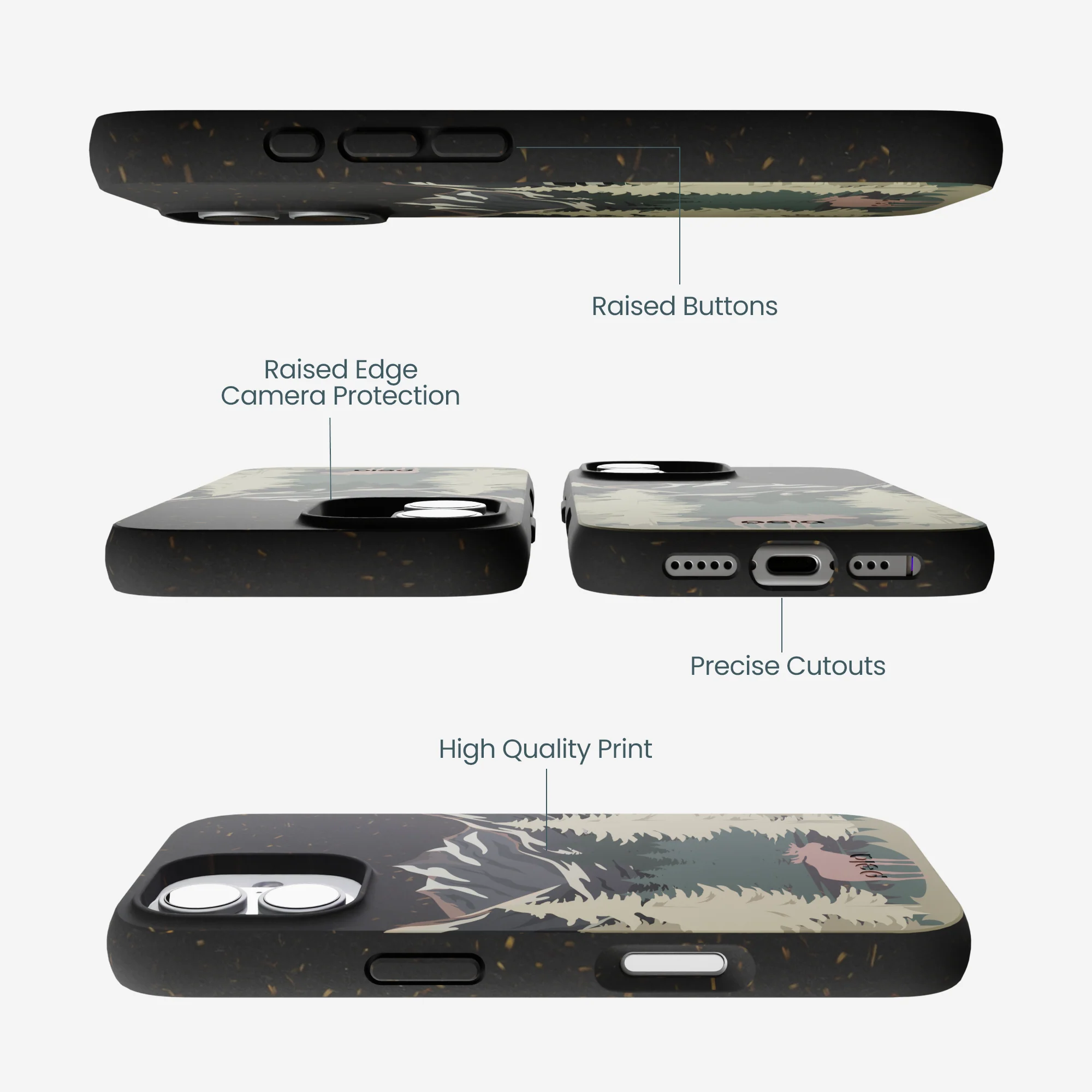 Black Moose Mountain iPhone 17 Case - Image 3
