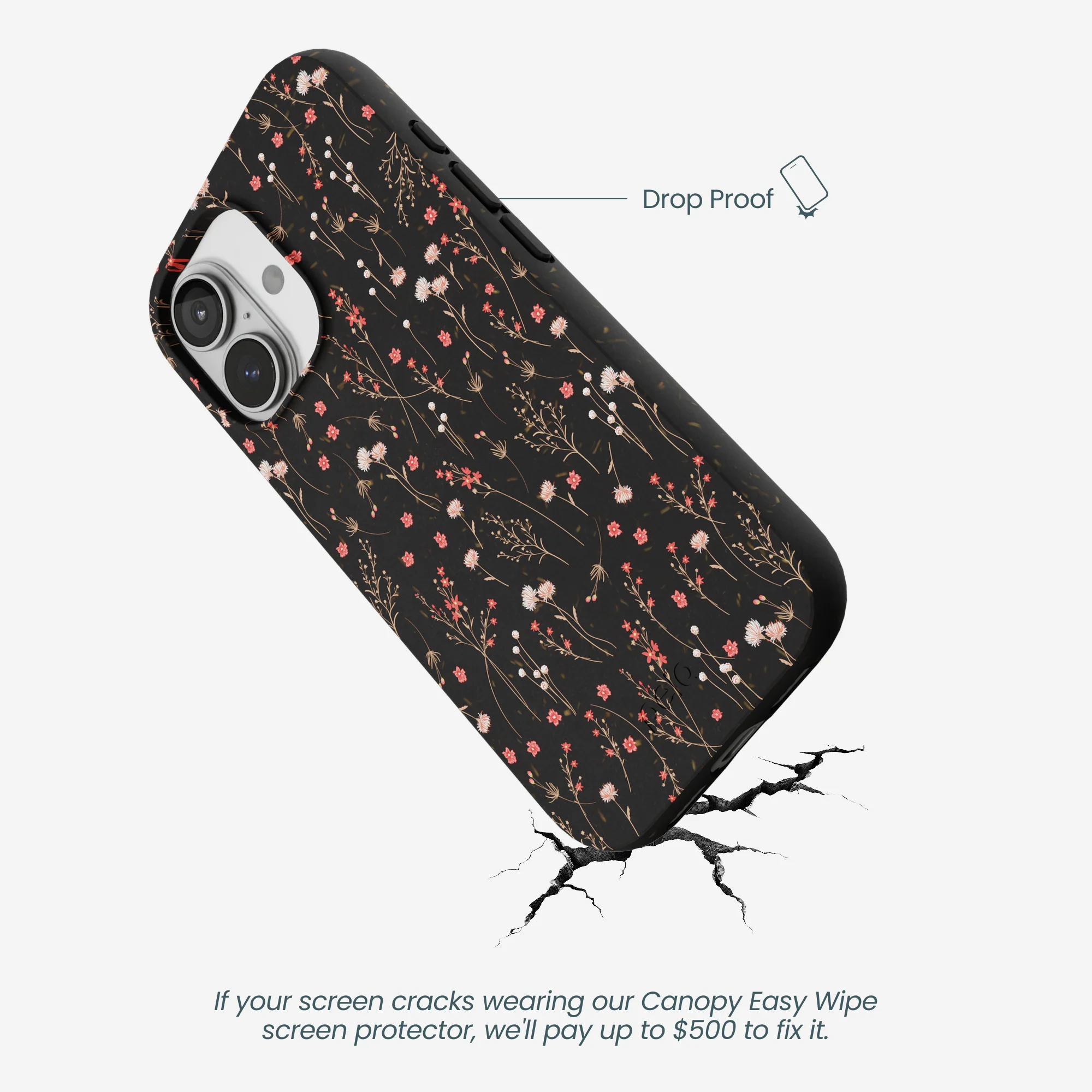 Black Night Garden iPhone 17 Case - Image 5