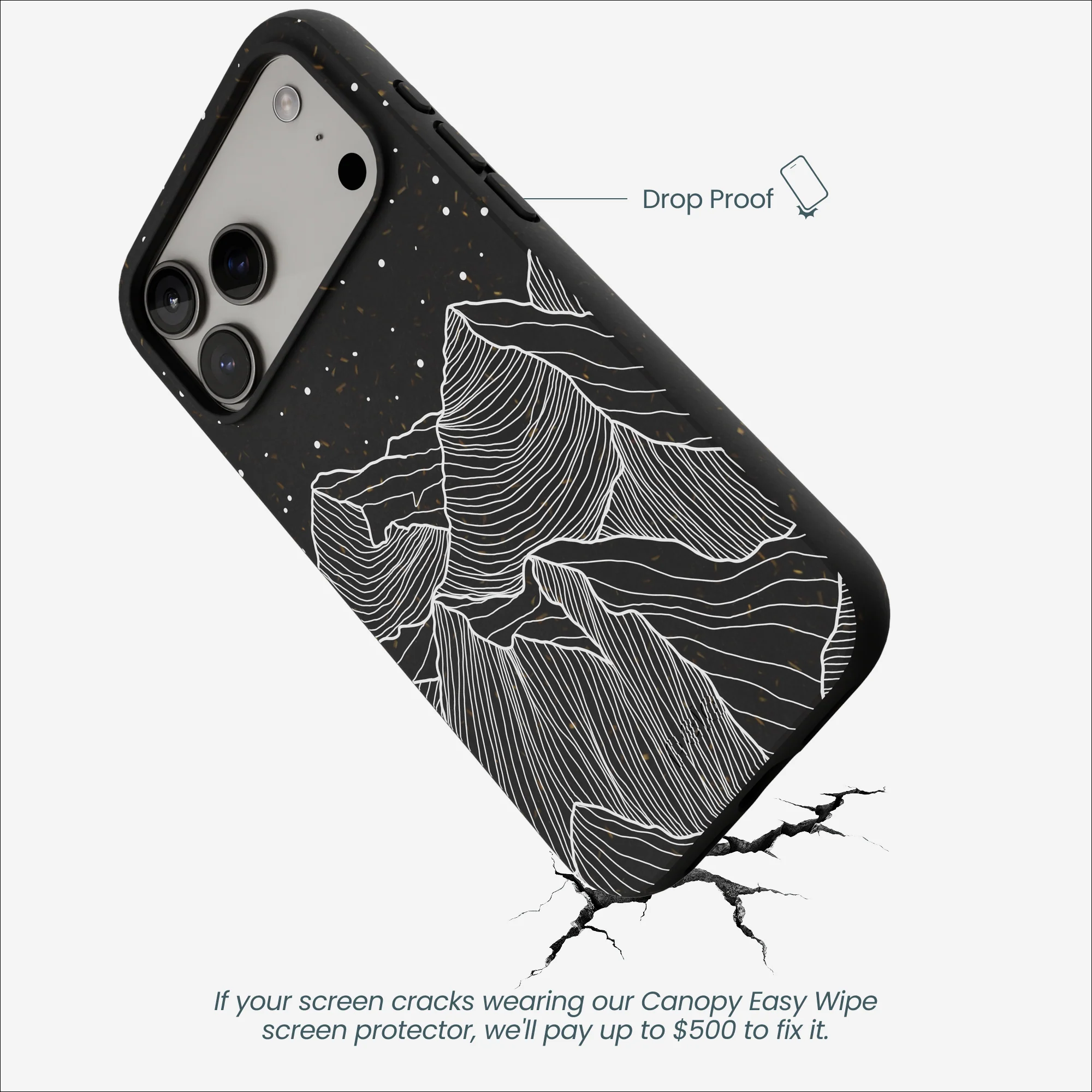Black Night Panorama iPhone 17 Pro Max Case - Image 4