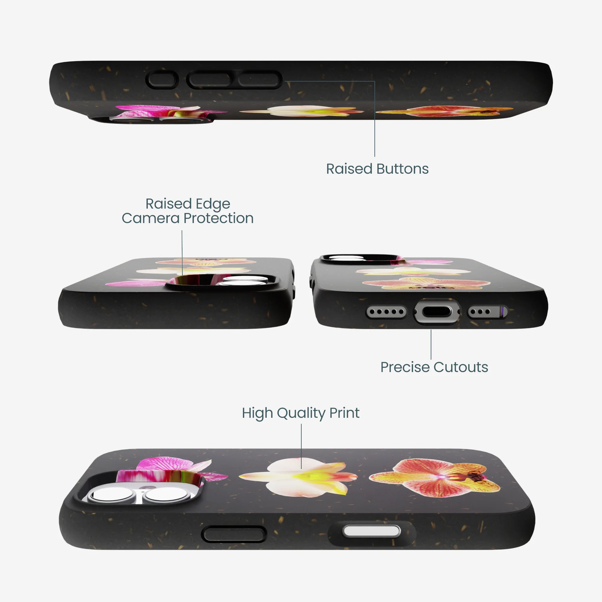 Black Orchids iPhone 17 Case - Image 3