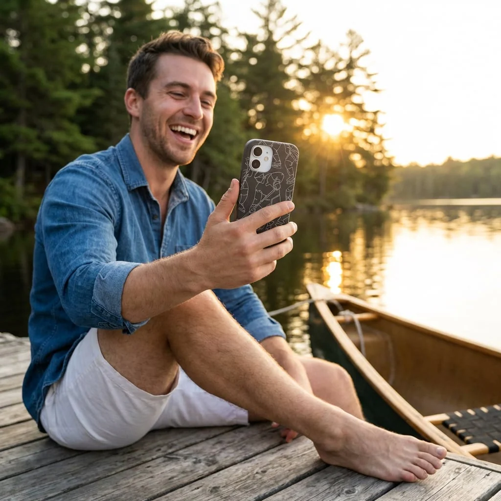 Black Play Sketch iPhone 17 Case - Image 2