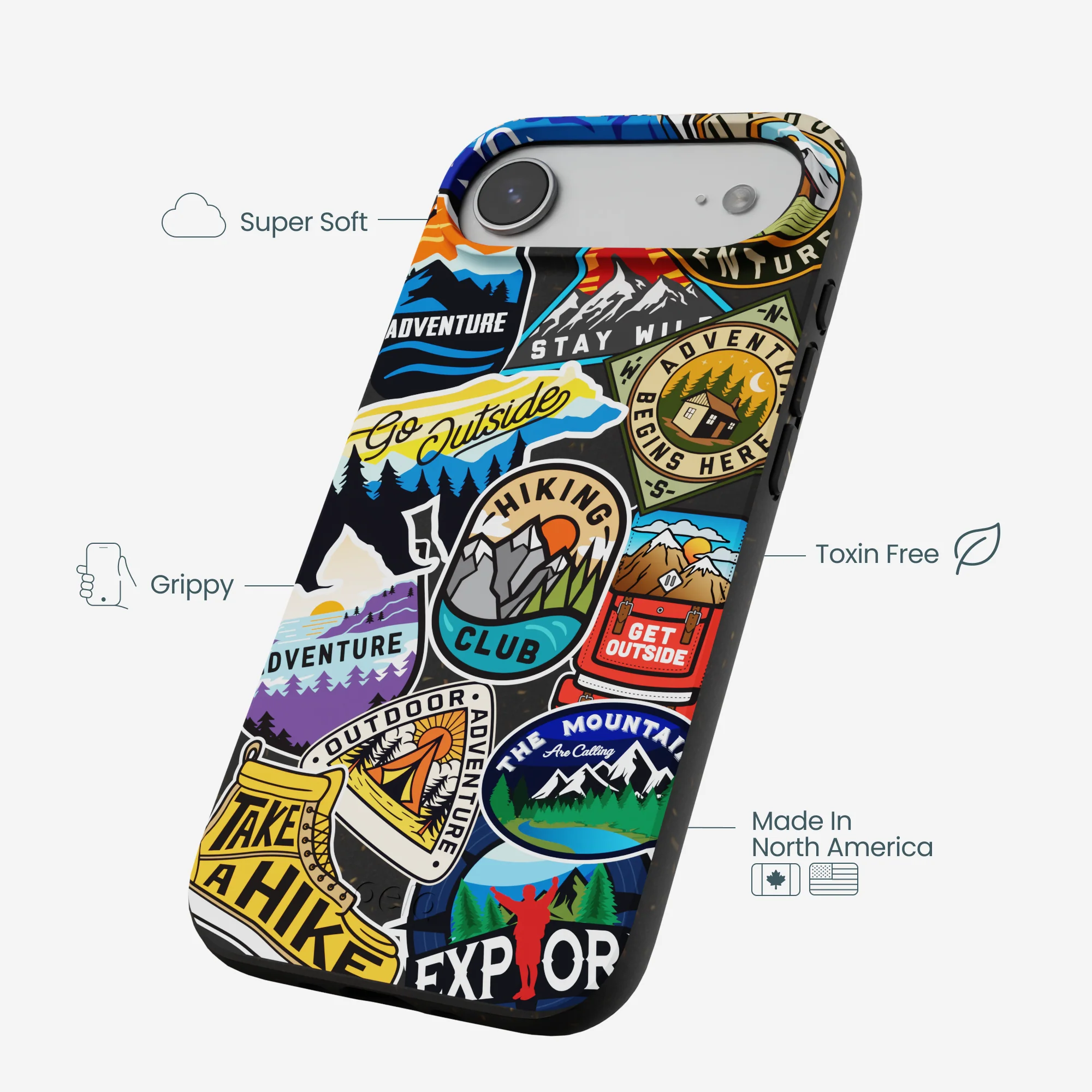 Black Trail Stickers iPhone Air Case - Image 3
