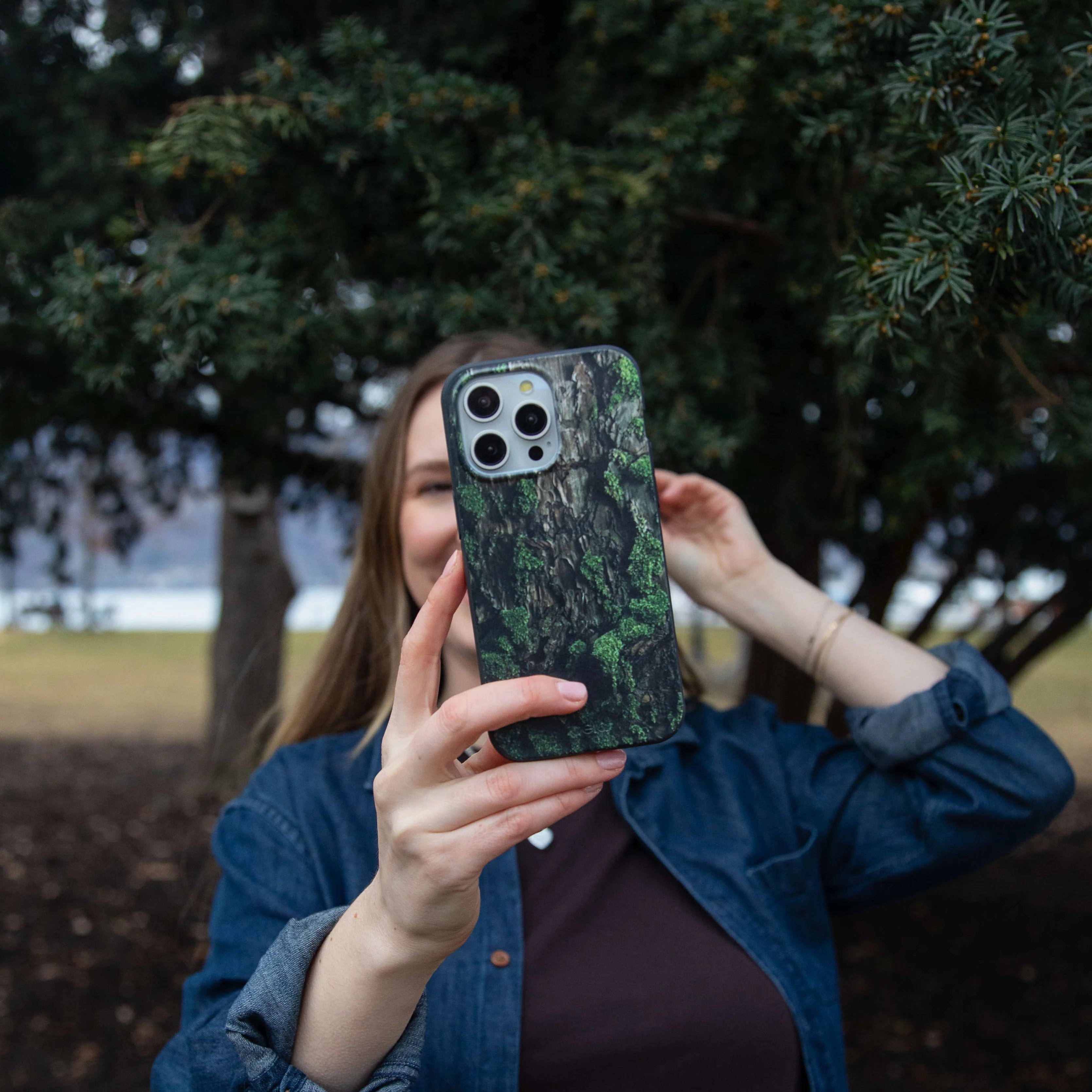 Black Tree Bark iPhone 12 Pro Max Case - Image 2