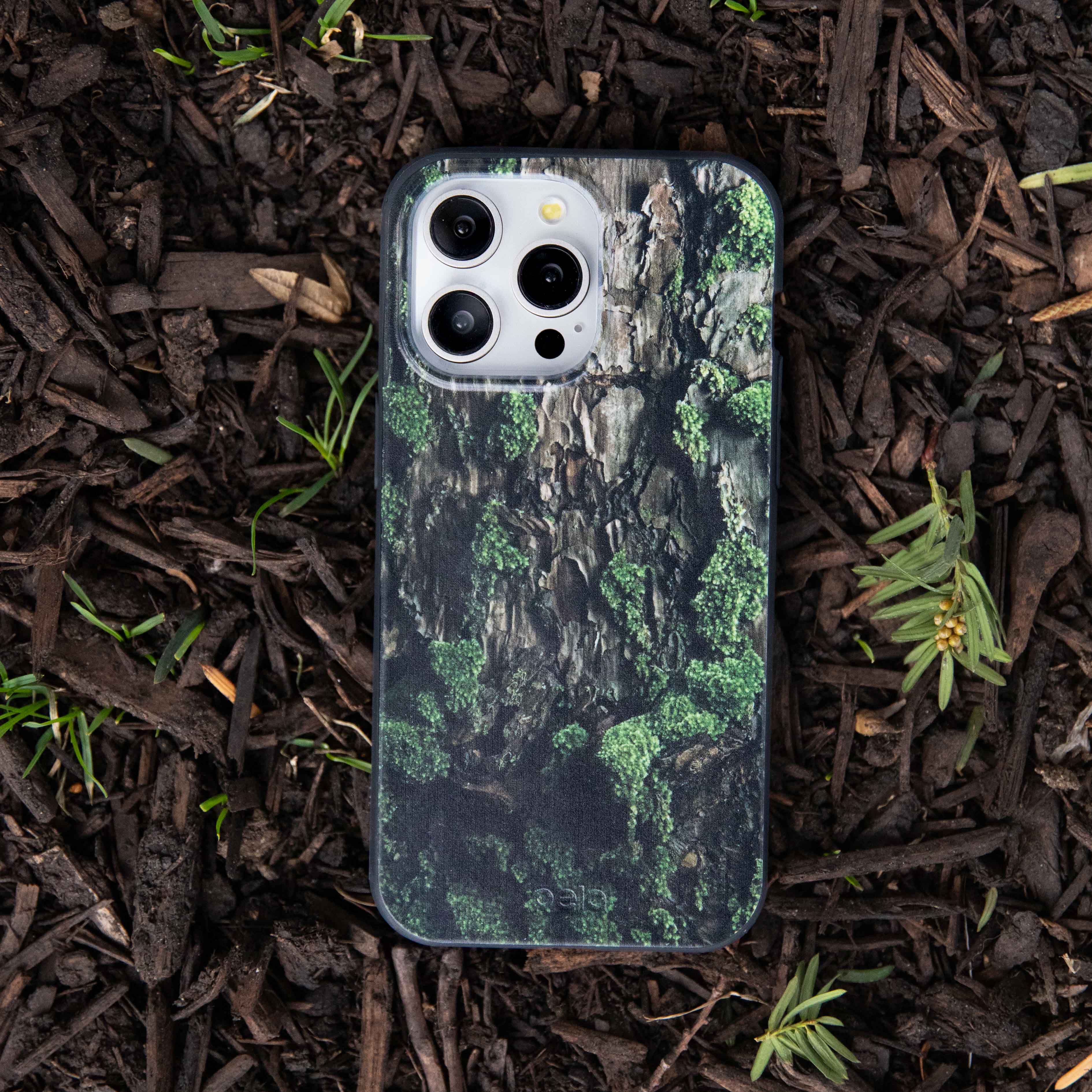 Black Tree Bark iPhone 13 Mini Case - Image 6