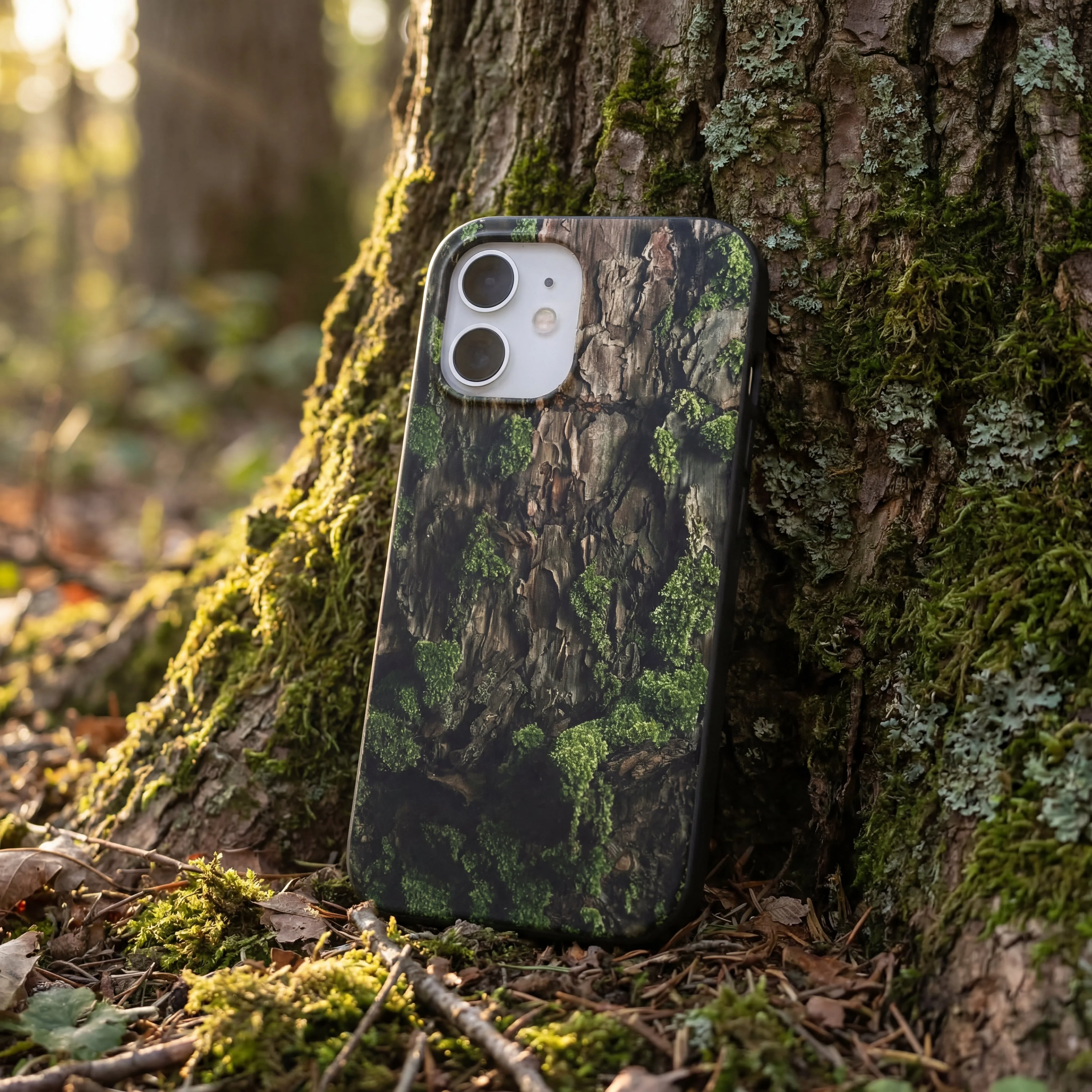 Black Tree Bark iPhone 17 Case - Image 2