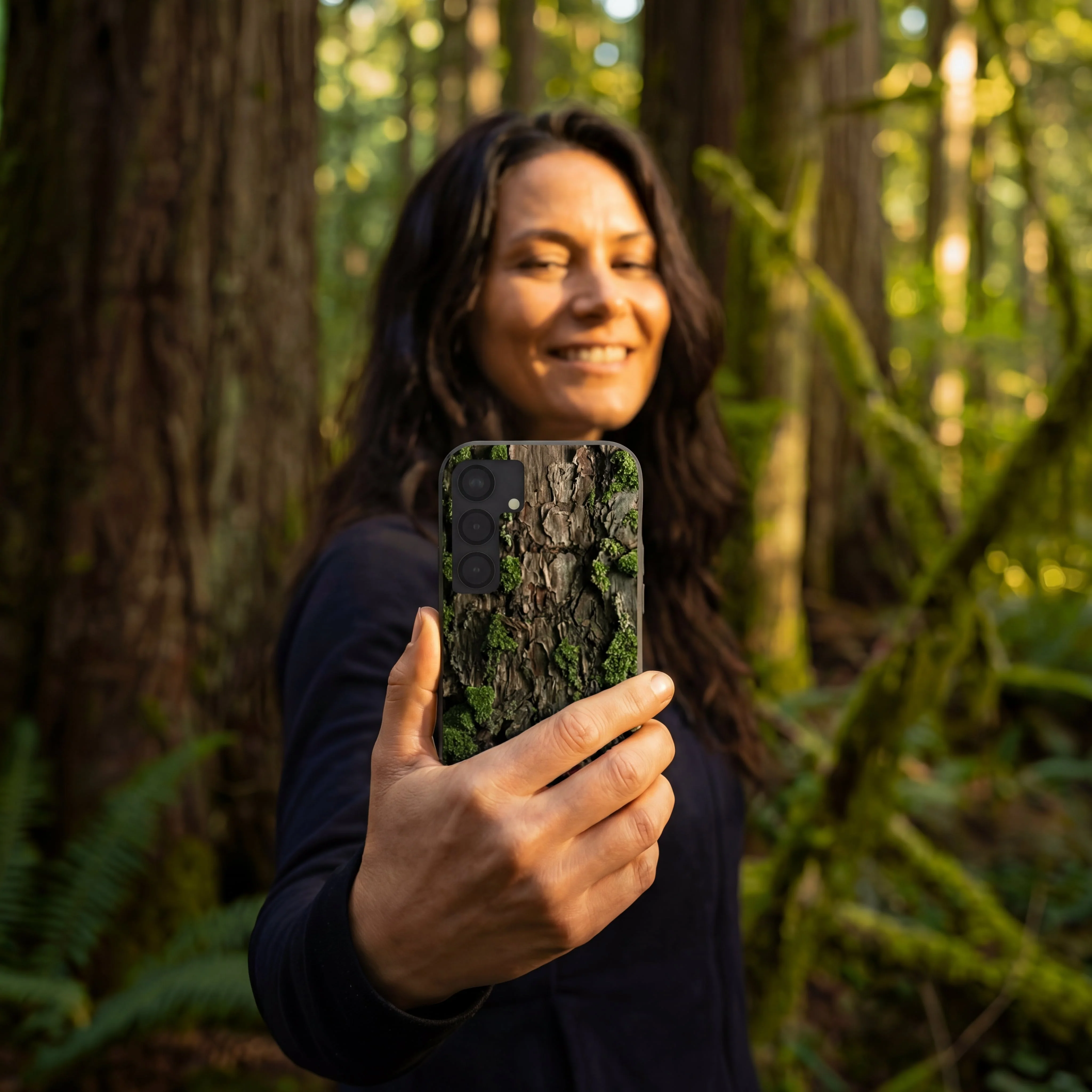 Black Tree Bark Samsung Galaxy S25 Ultra Case - Image 2