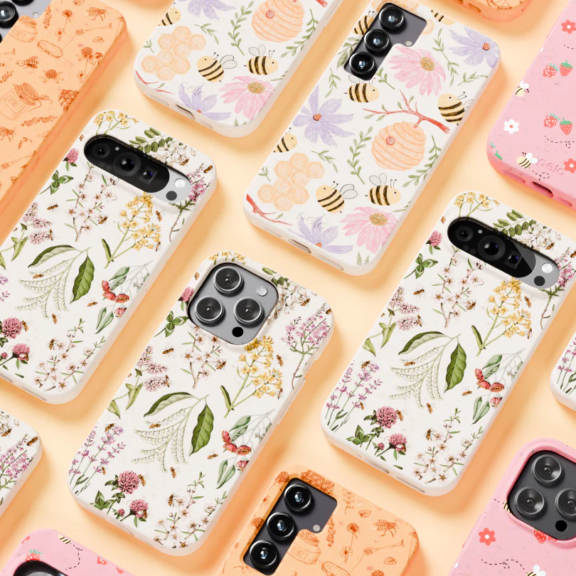 Bubblegum Pink Bees n Berries Google Pixel 9 Pro XL Case - Image 7