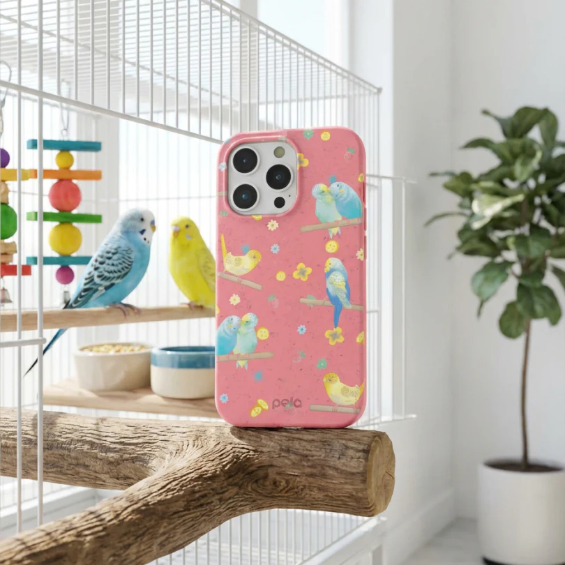 Bubblegum Pink Budgie Daydream iPhone 17 Pro Max Case - Image 9
