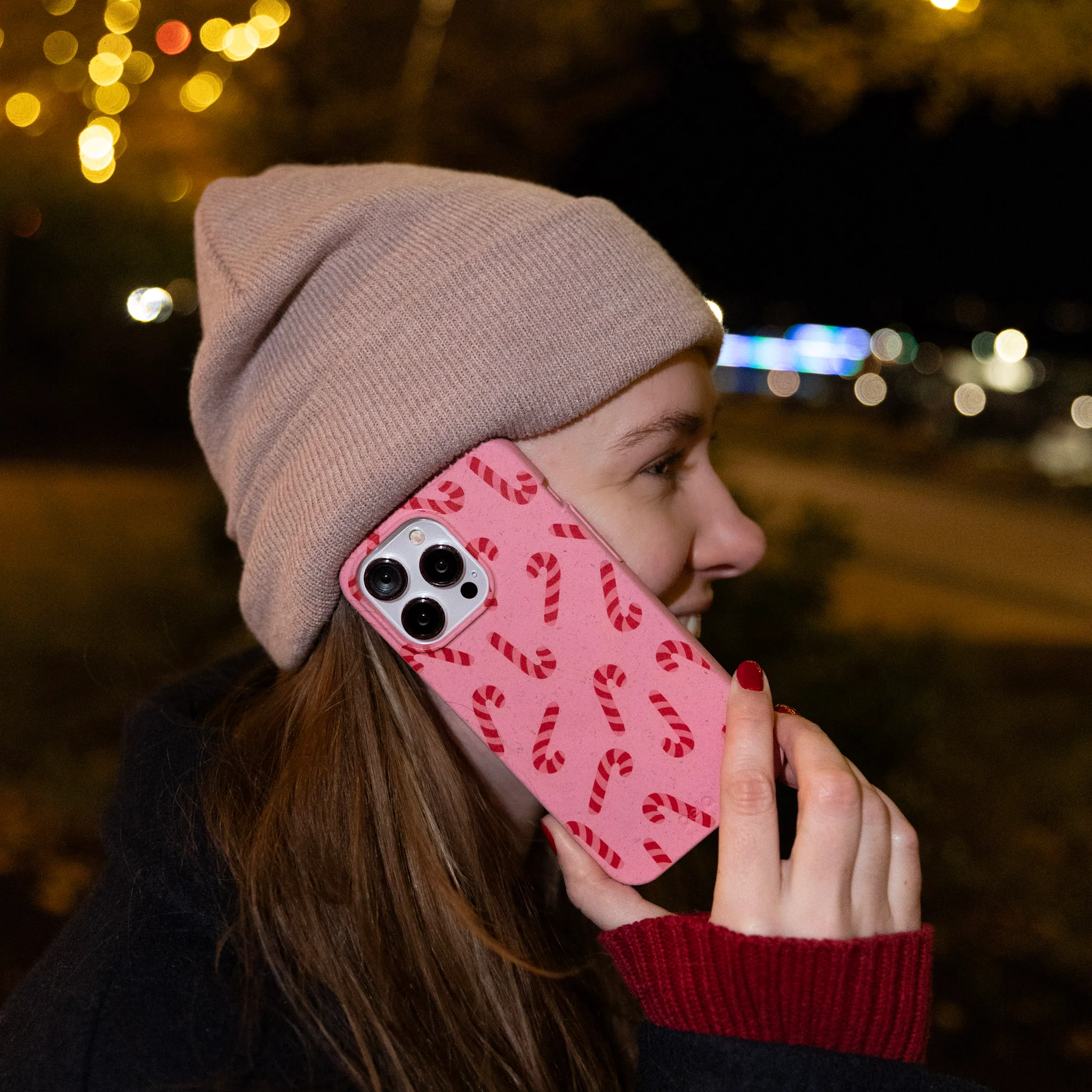 Bubblegum Pink Candy Cane Chaos Google Pixel 9a Case - Image 5
