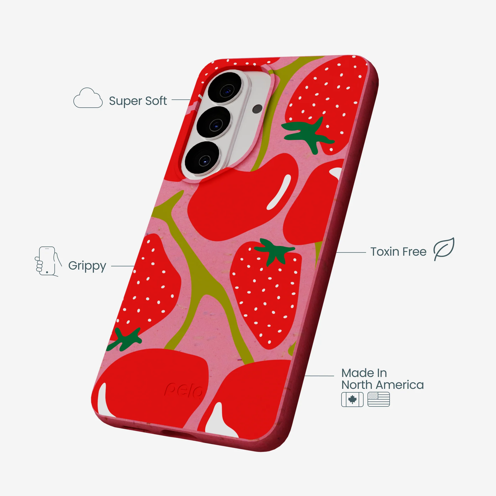 Bubblegum Pink Cherry Berry Samsung Galaxy S26 Case - Image 4