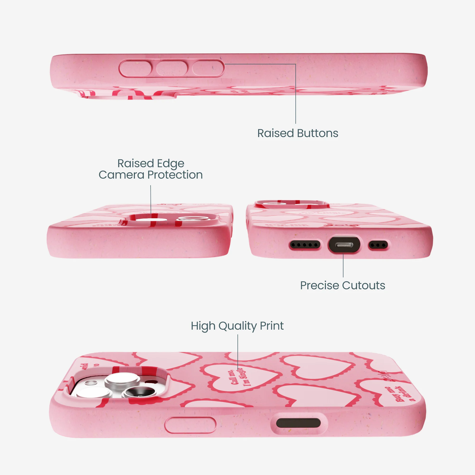 Bubblegum Pink Cupid Who iPhone 16 Pro Max Case - Image 3