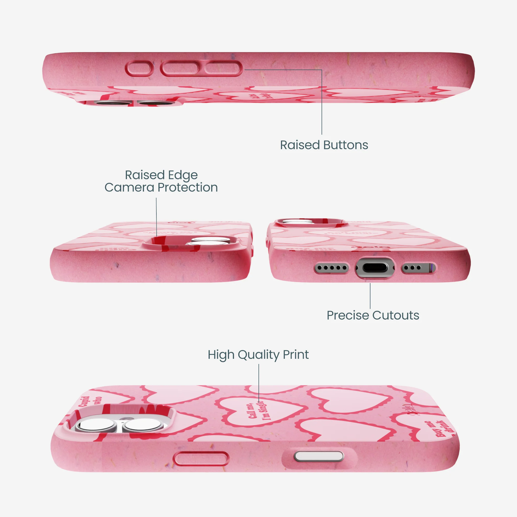Bubblegum Pink Cupid Who iPhone 17 Case - Image 3