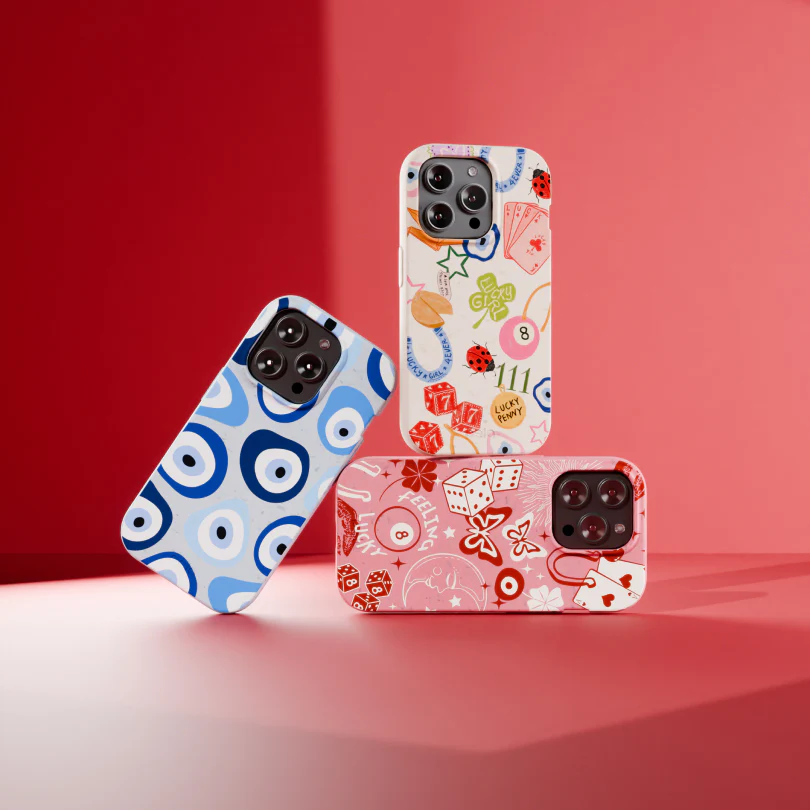 Bubblegum Pink Feeling Lucky iPhone 17 Pro Max Case - Image 6