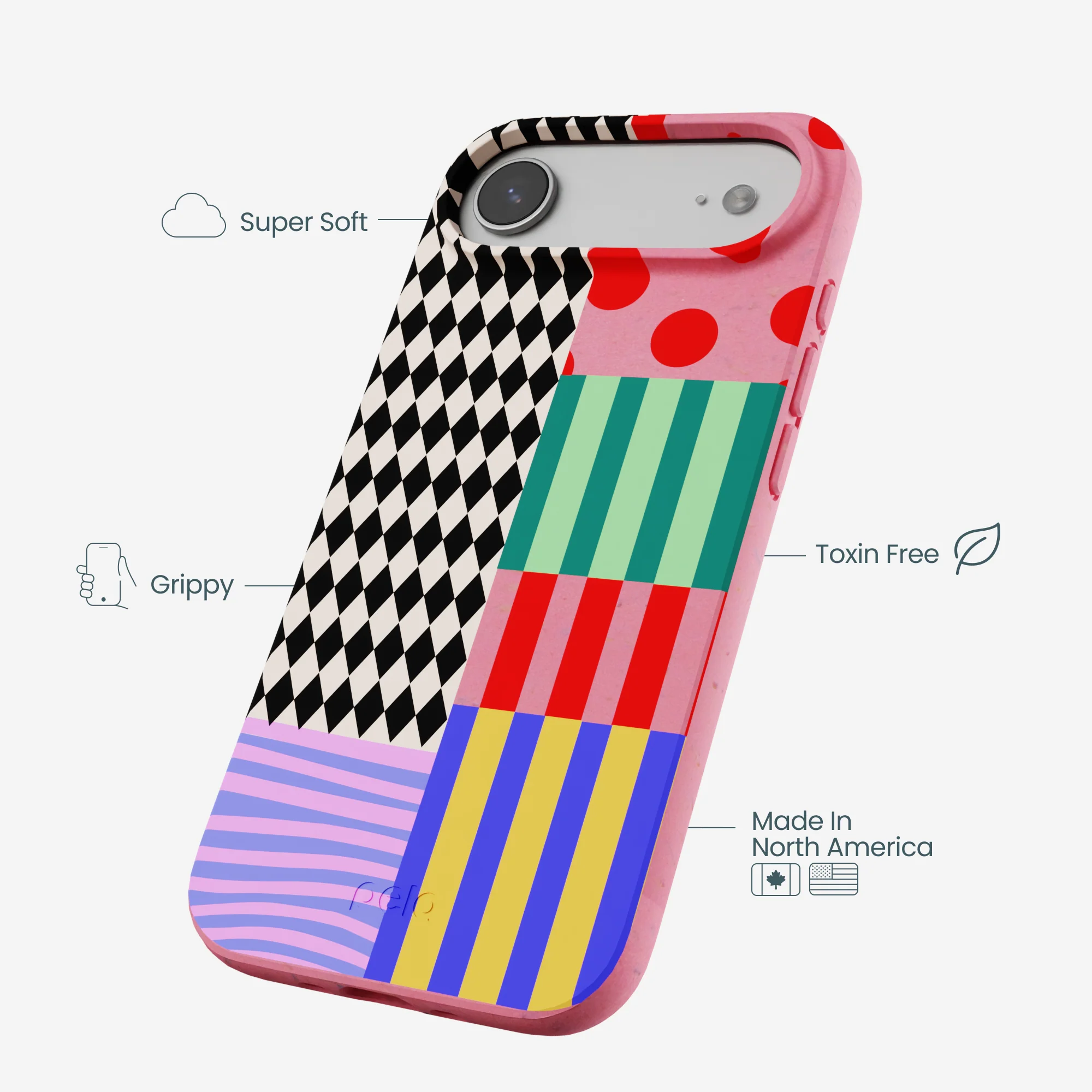 Bubblegum Pink Juggling Colors iPhone Air Case - Image 4