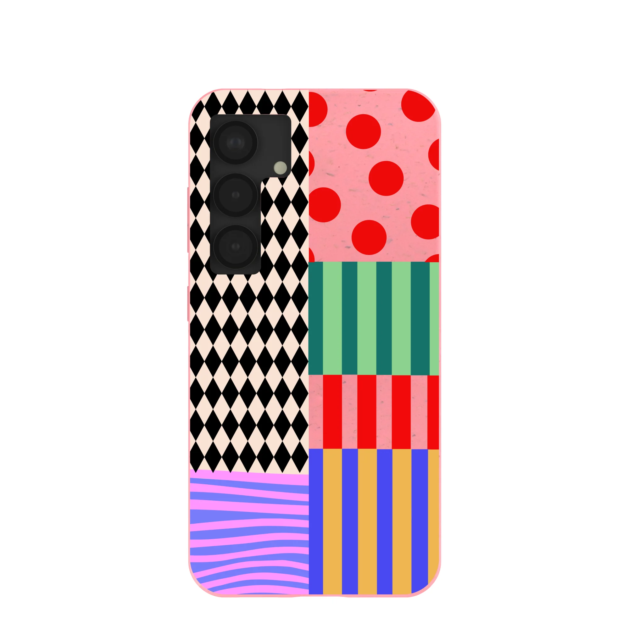 Bubblegum Pink Juggling Colors Samsung Galaxy S25 Case