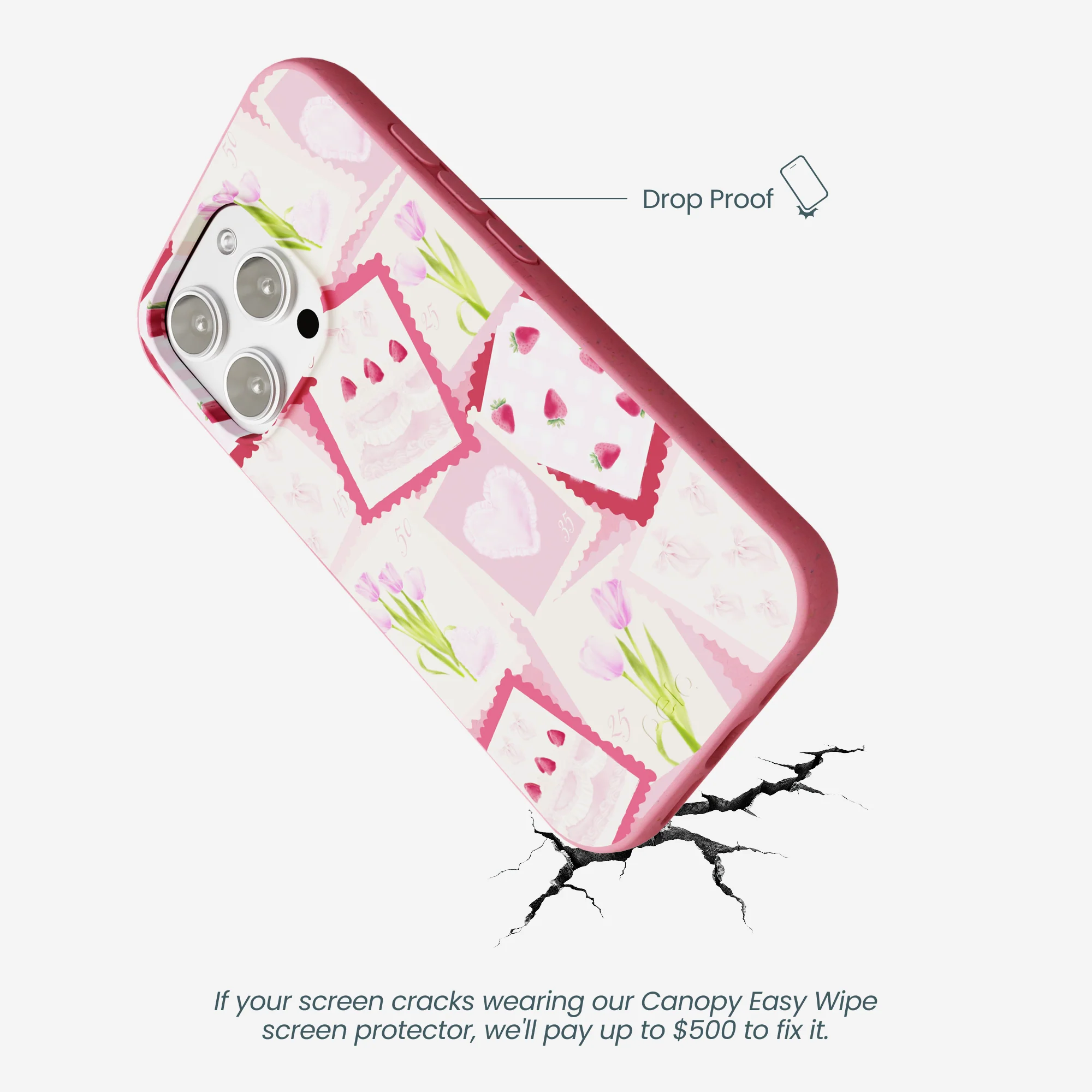 Bubblegum Pink Love Letters iPhone 16 Pro Max Case - Image 5