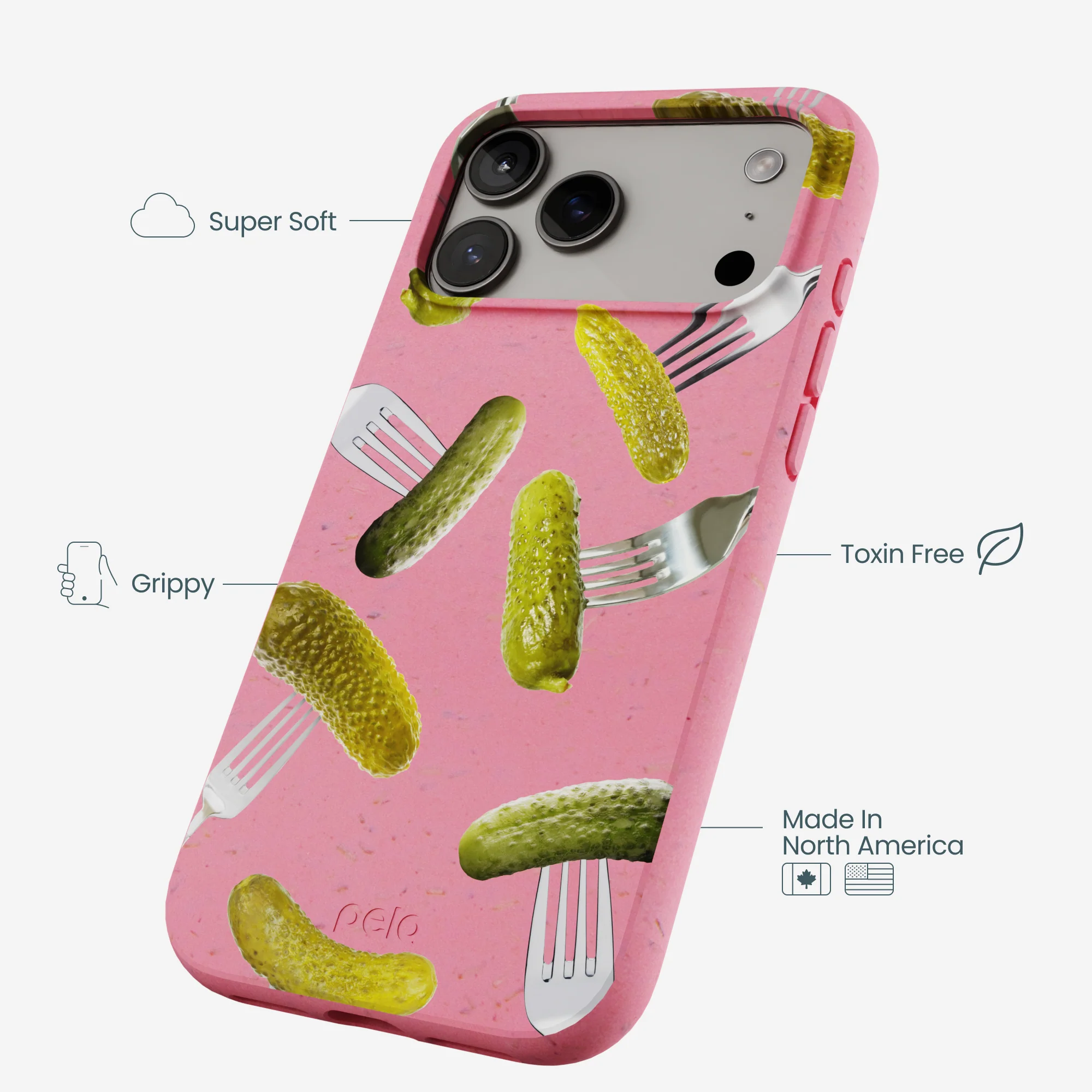 Bubblegum Pink Pickle Party iPhone 17 Pro Max Case - Image 4
