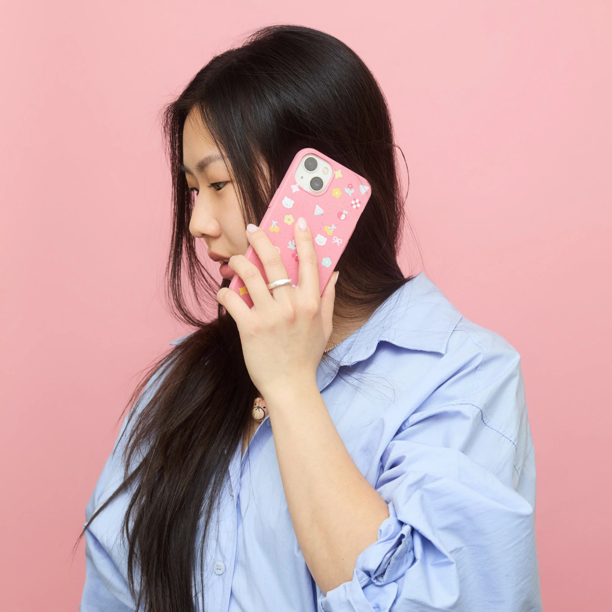 Bubblegum Pink Pretty Picnic iPhone 16 Pro Case - Image 4