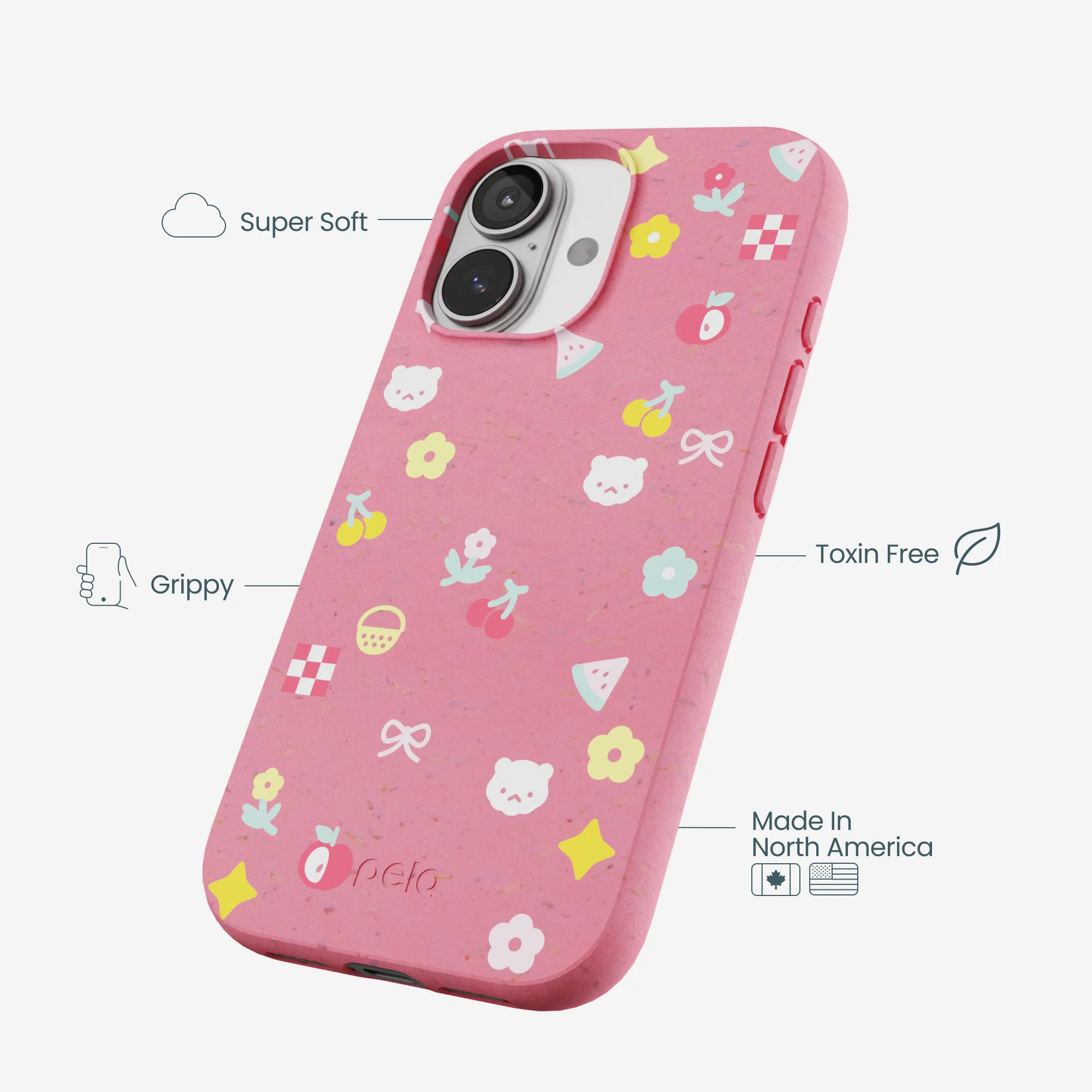 Bubblegum Pink Pretty Picnic iPhone 17 Case - Image 4
