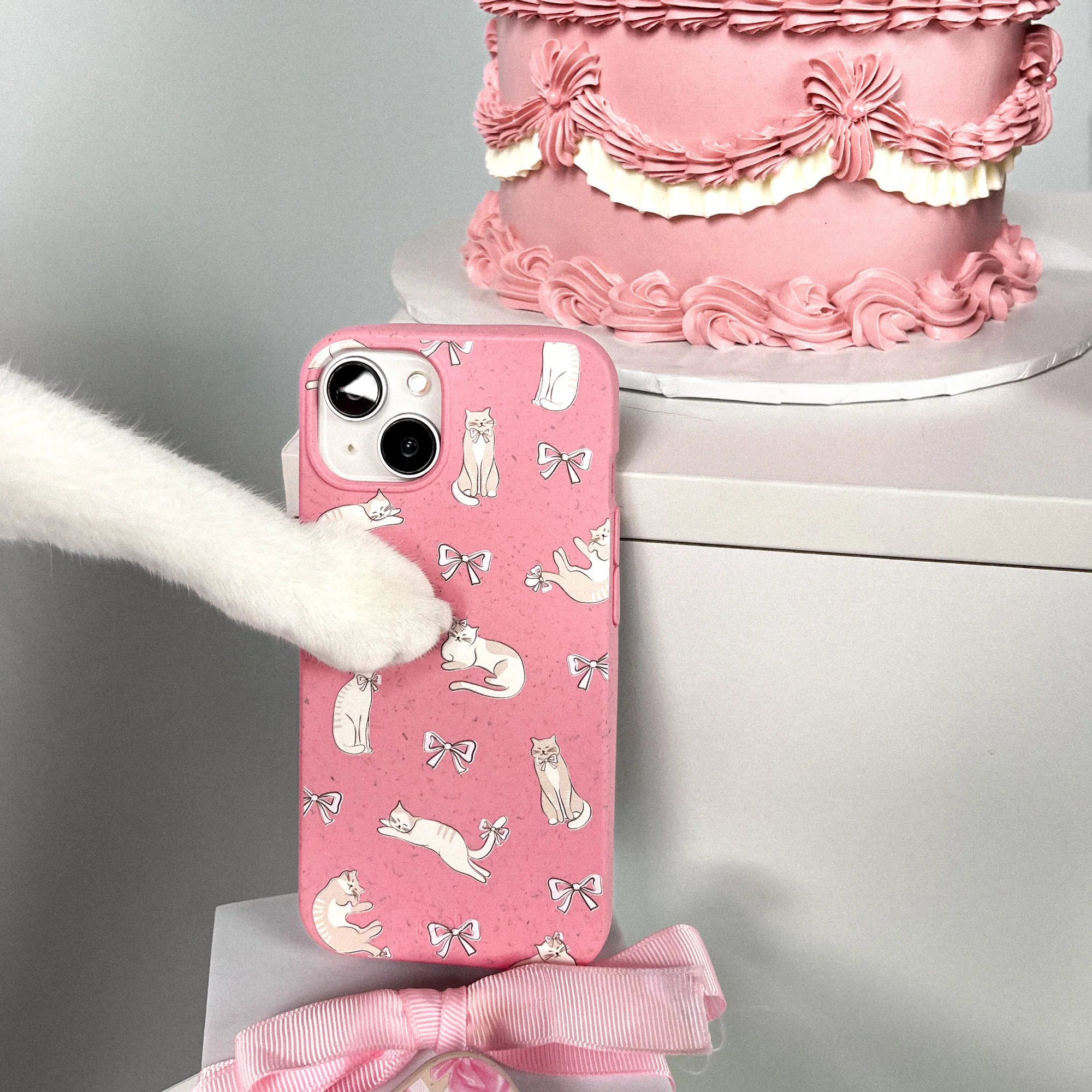 Bubblegum Pink Purrfection Samsung Galaxy S26 Ultra Case - Image 2