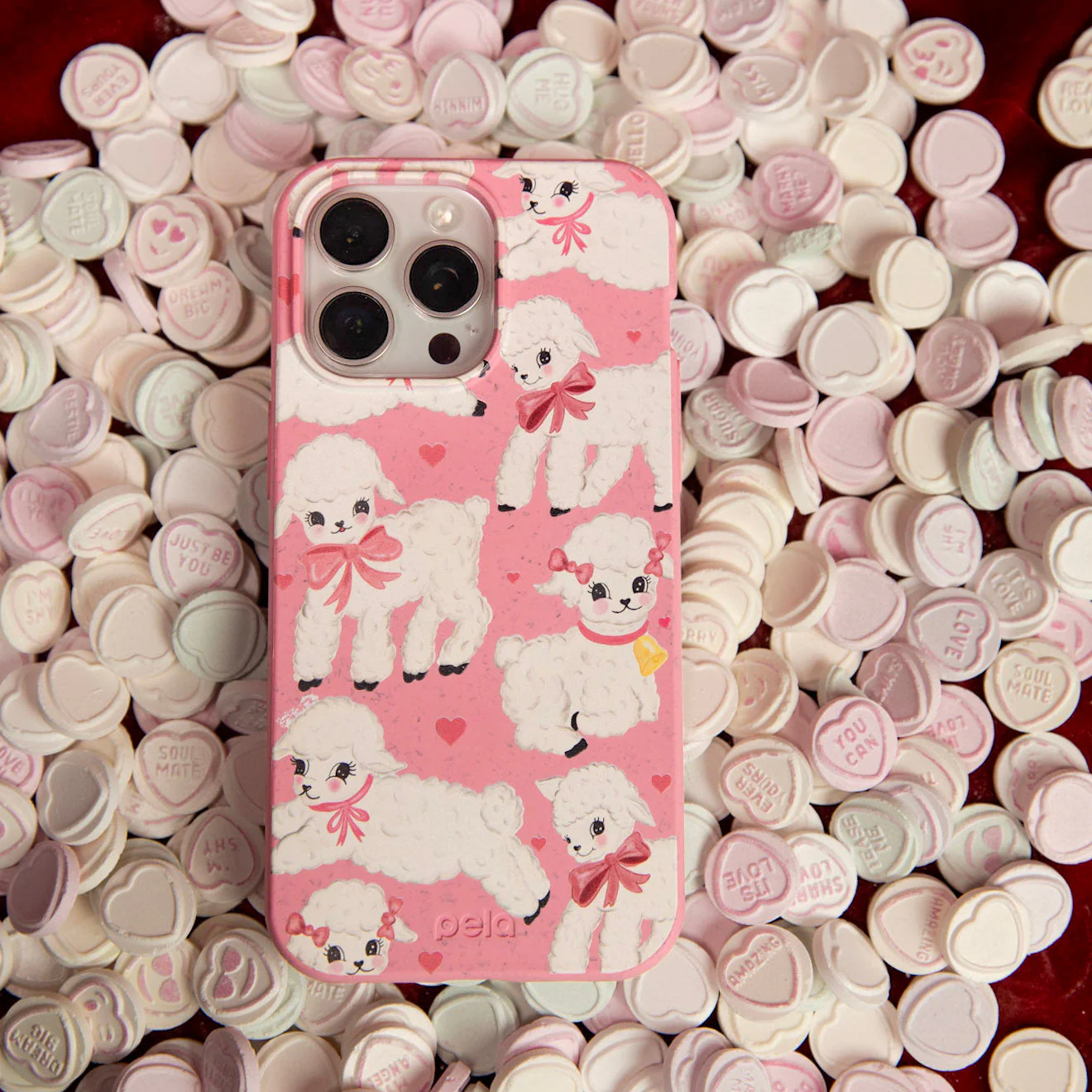 Bubblegum Pink Wool You Be Mine Samsung Galaxy S24+(Plus) Case - Image 2