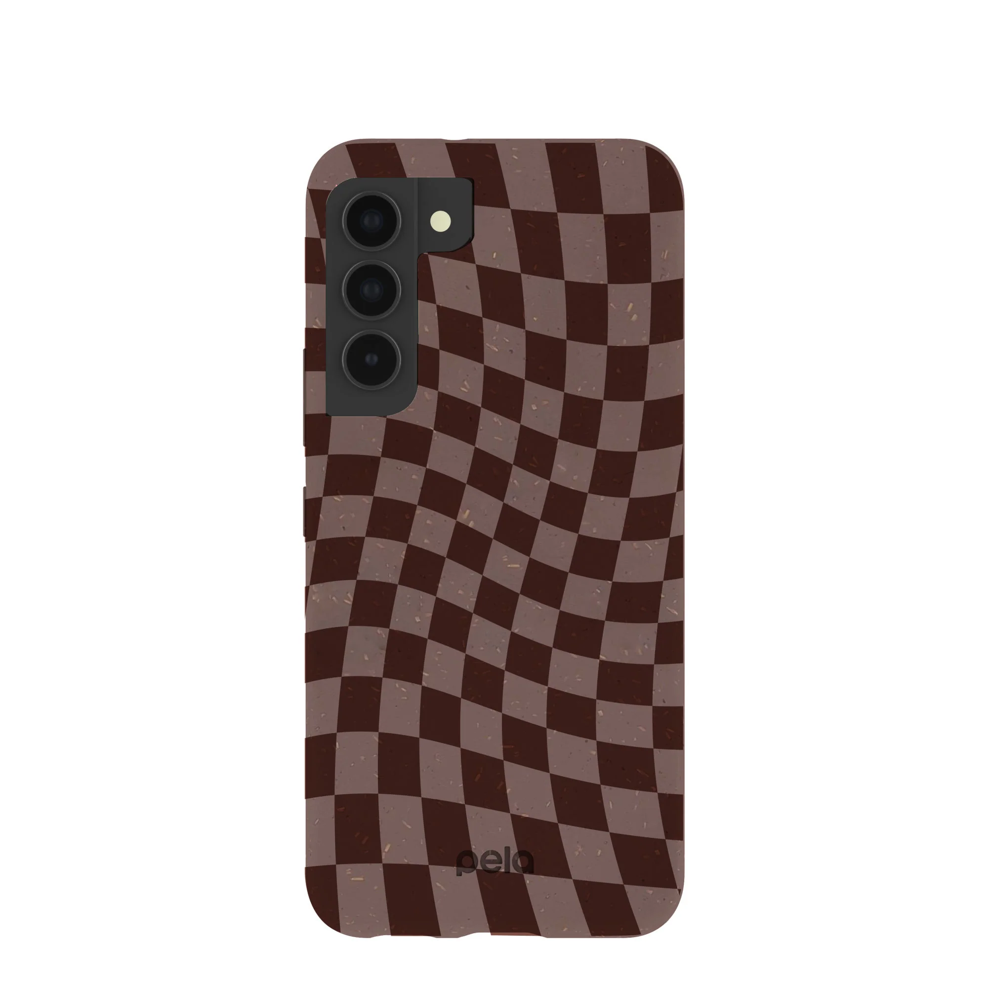 Chocolate Brown Cafe Check Samsung Galaxy S22 Case