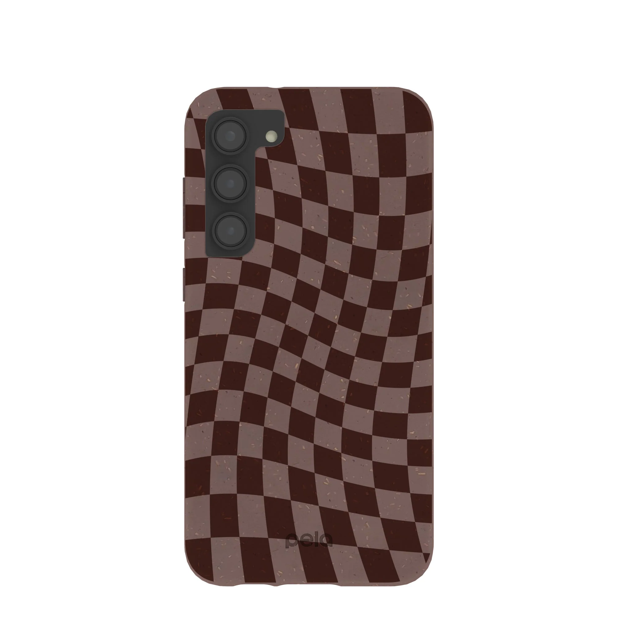 Chocolate Brown Cafe Check Samsung Galaxy S23+(Plus) Case