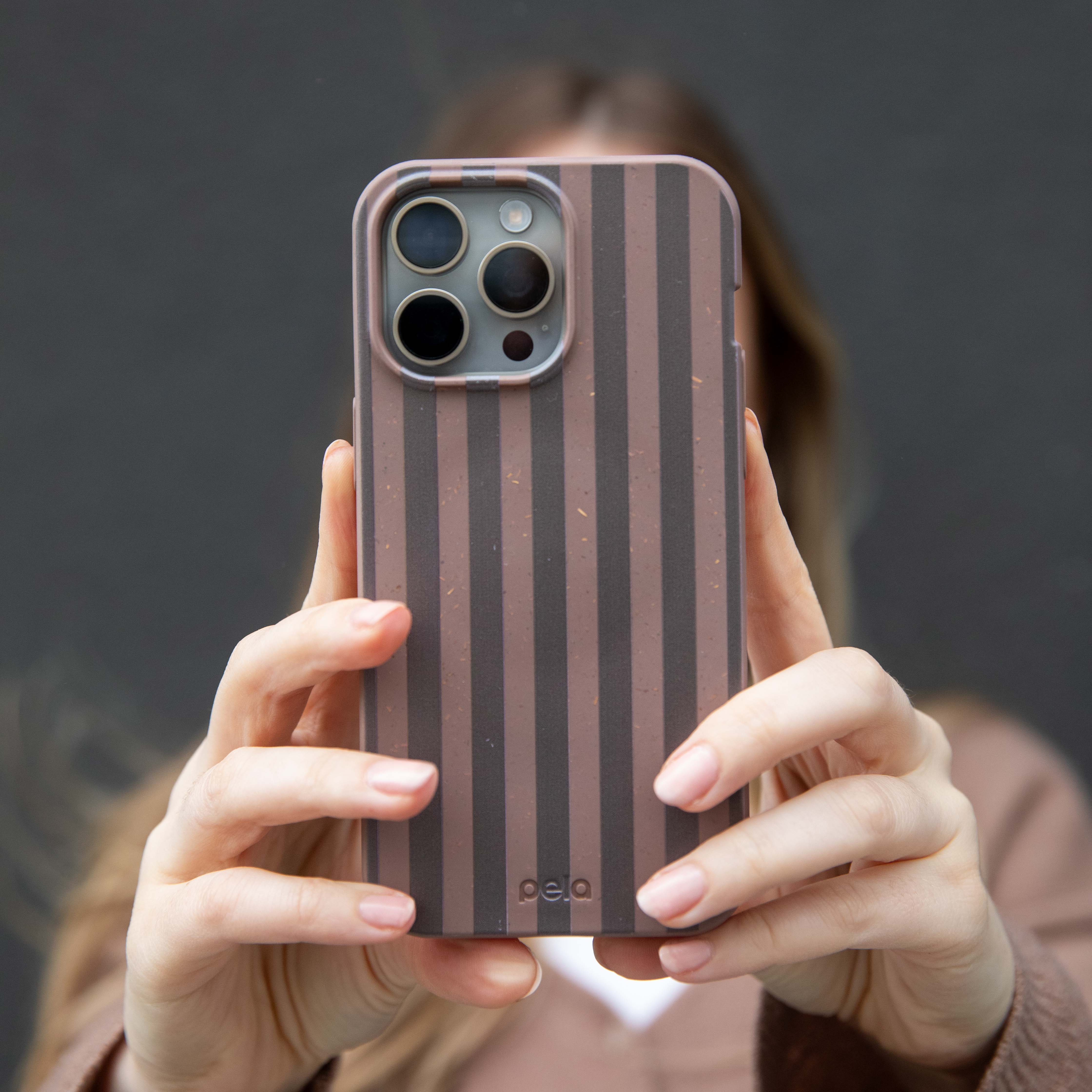 Chocolate Brown Cocoa Stripes Google Pixel 7 Pro Case - Image 5