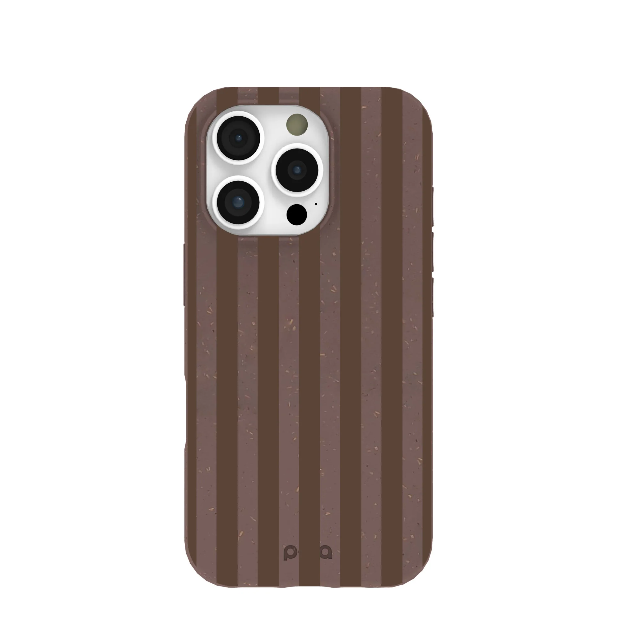Chocolate Brown Cocoa Stripes iPhone 16 Pro Case