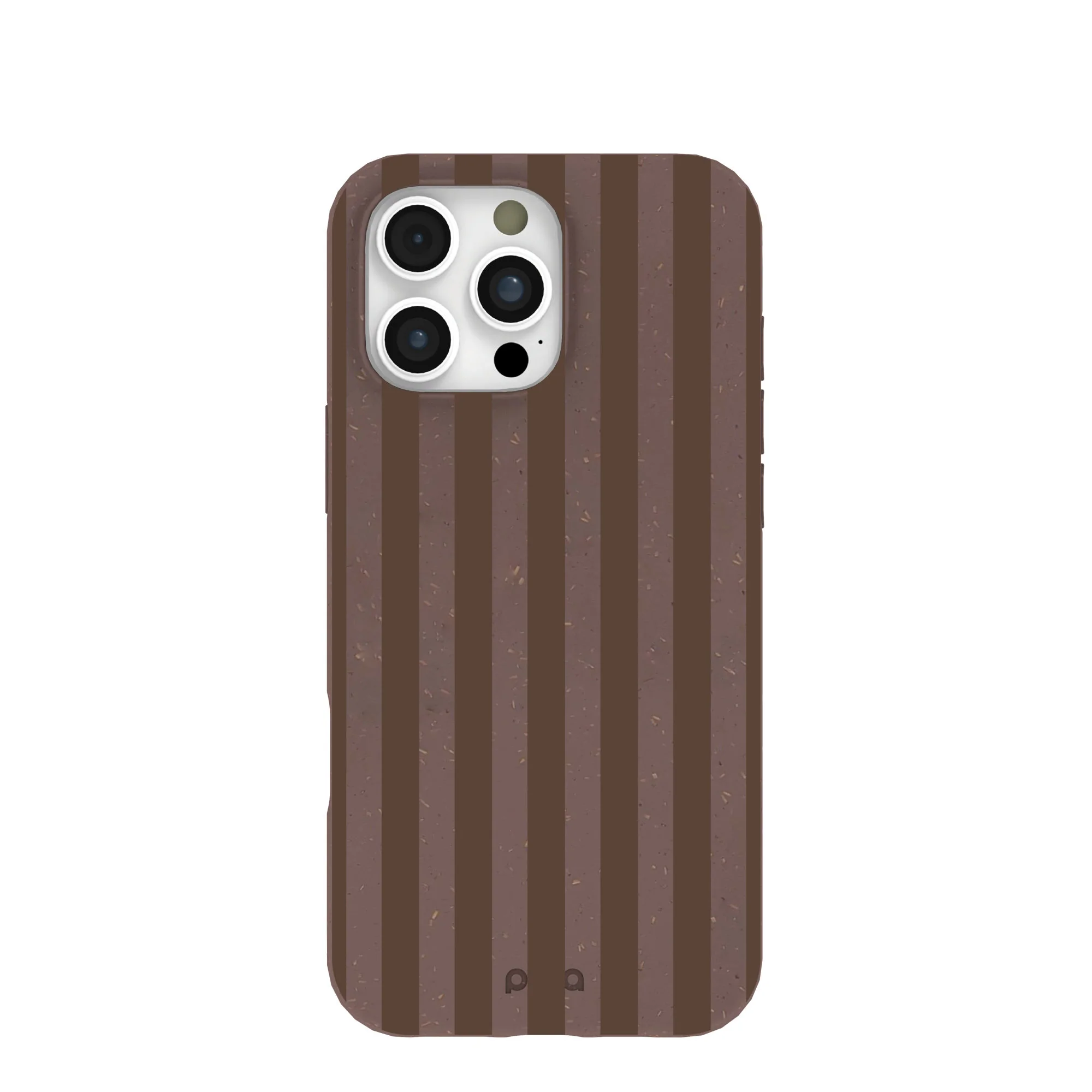 Chocolate Brown Cocoa Stripes iPhone 16 Pro Max Case