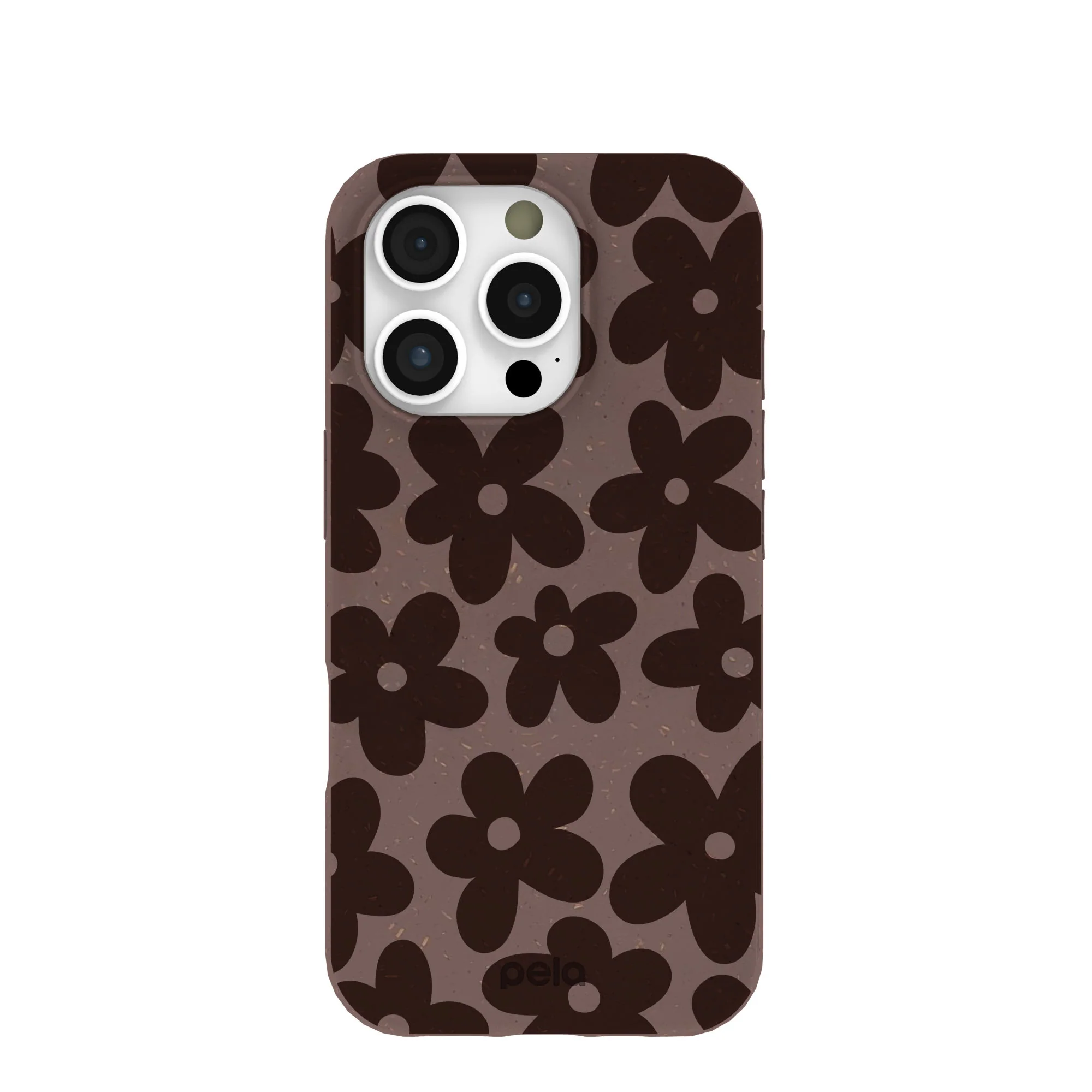 Chocolate Brown Earthy Blooms iPhone 16 Pro Case