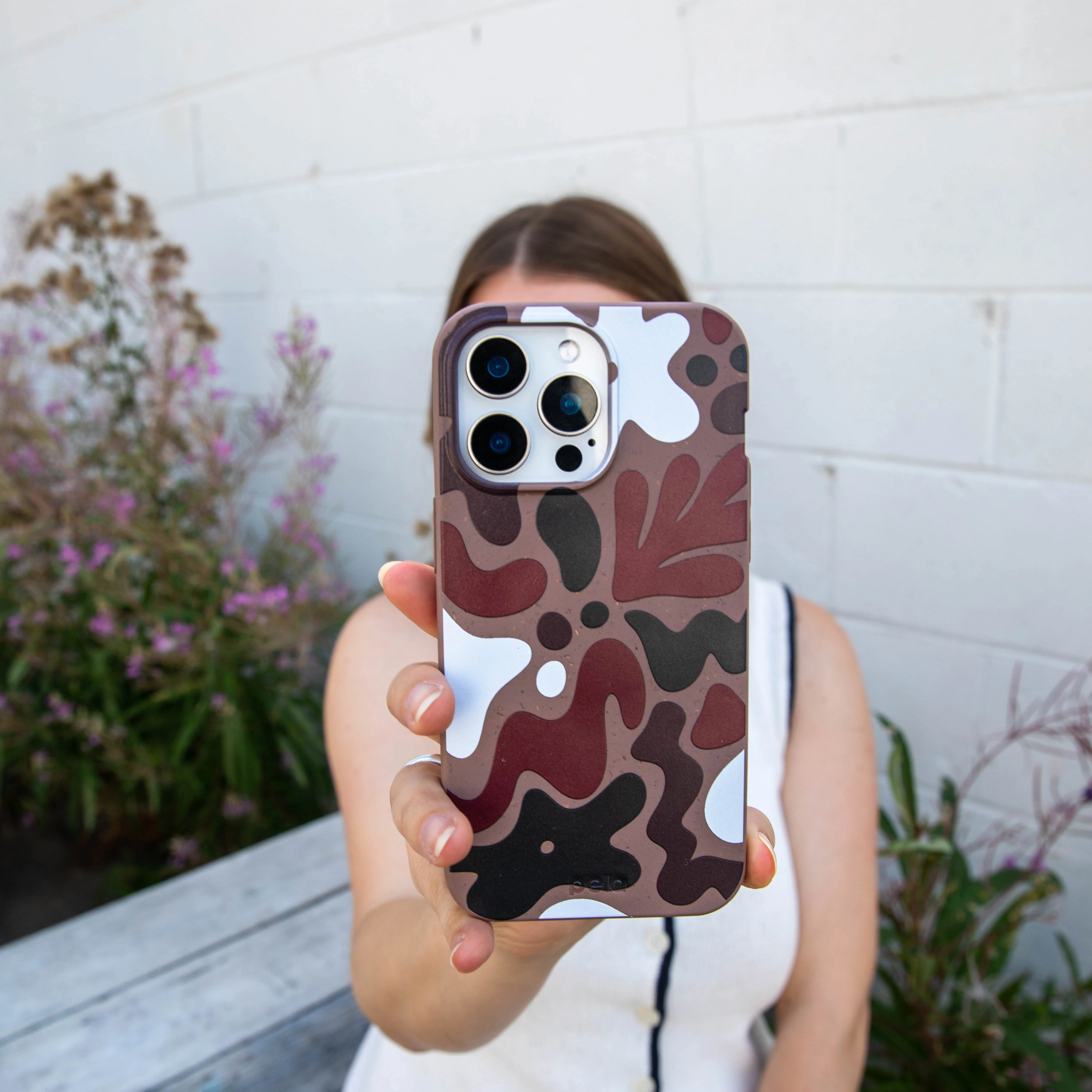 Chocolate Brown Earthy Curves iPhone 14 Pro Max Case - Image 5