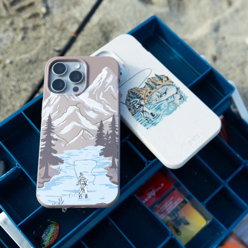 Chocolate Brown Gone Fishing iPhone 11 Case - Image 5