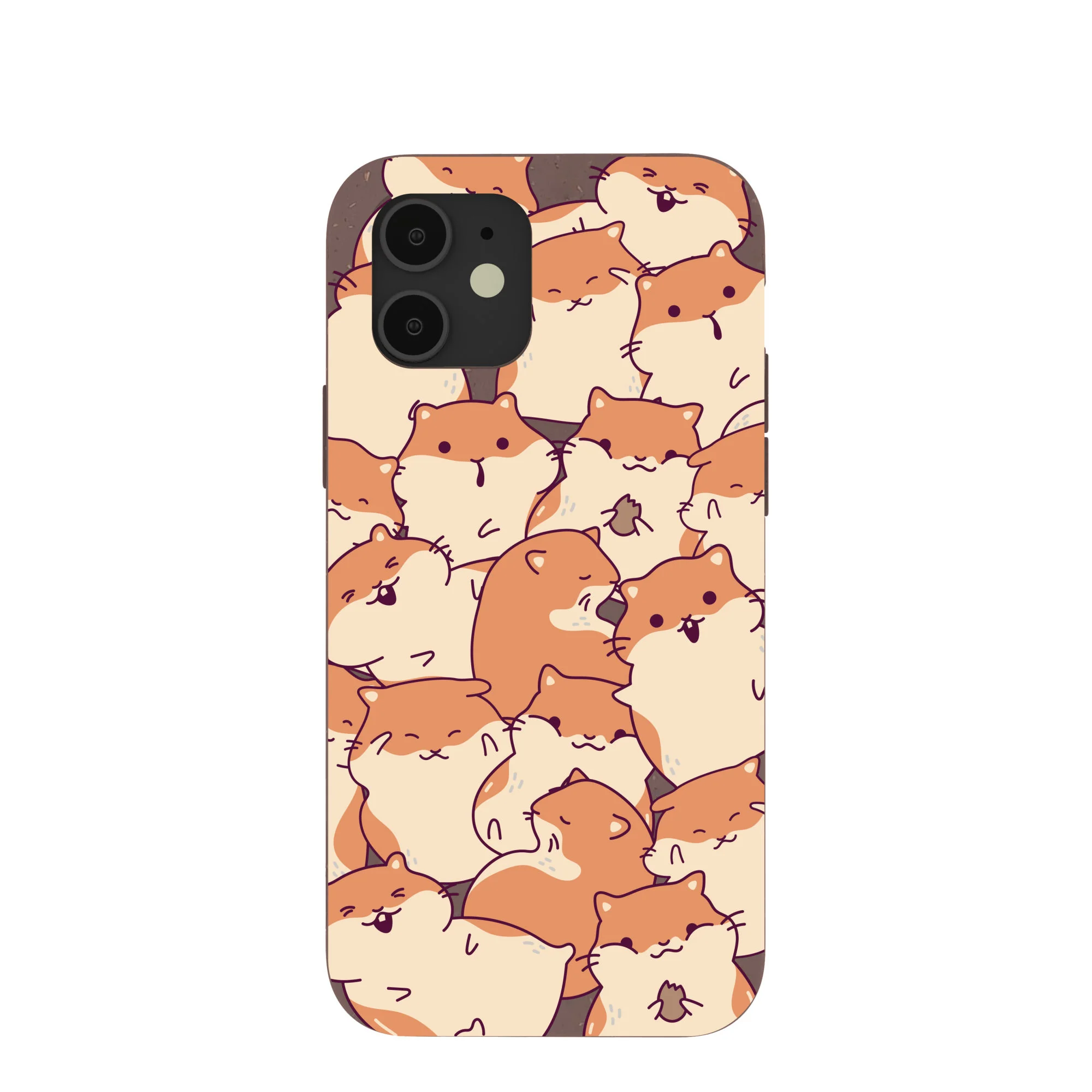 Chocolate Brown Happy Hamsters iPhone 12/ iPhone 12 Pro Case