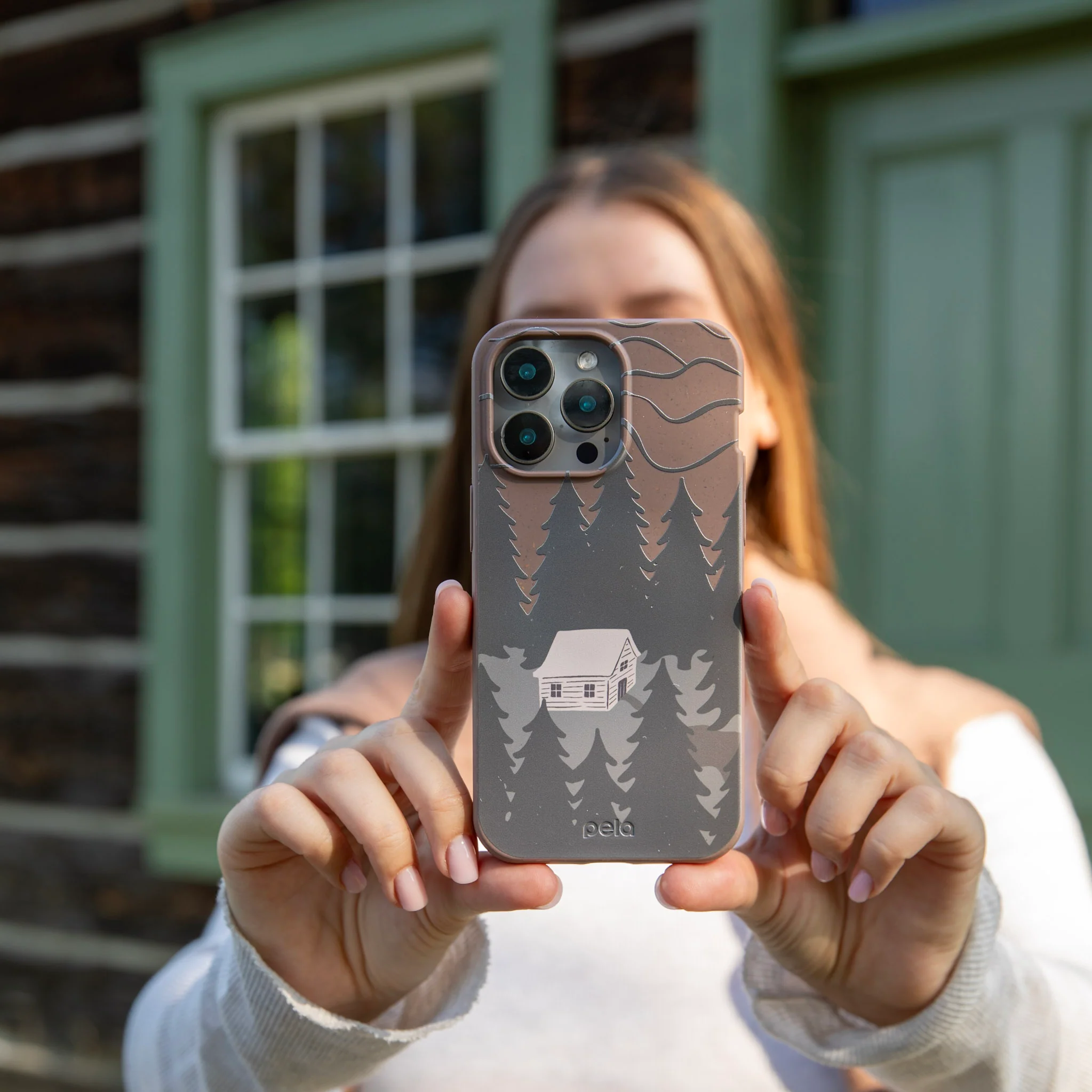 Chocolate Brown Hidden Cabin Google Pixel 8 Case - Image 2