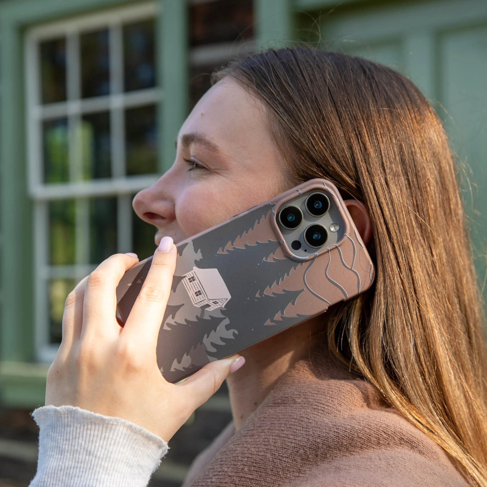 Chocolate Brown Hidden Cabin iPhone 12/ iPhone 12 Pro Case - Image 5